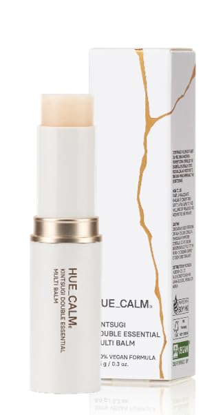 Korean Skincare Multi Balm Hue Calm Kintsugi Double Essential Balm | Vegan Anti-Aging, Brightening & Hydrating Stick with Shea Butter & Peptides