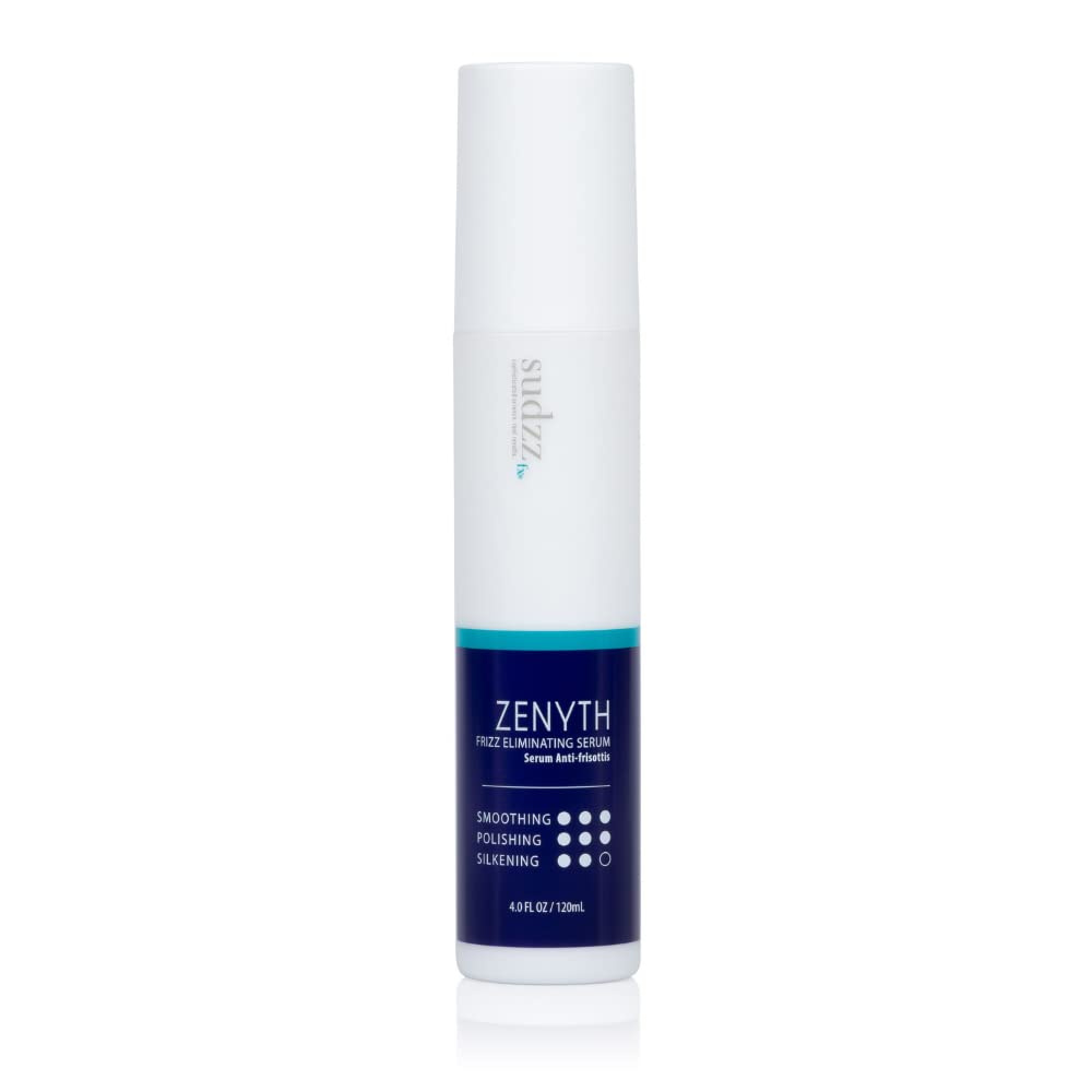SUDZZFX Zenyth Frizz Eliminator Serum - Heat Protector, Smoothing Styling Serum for Damaged Hair - 4 Fl Oz