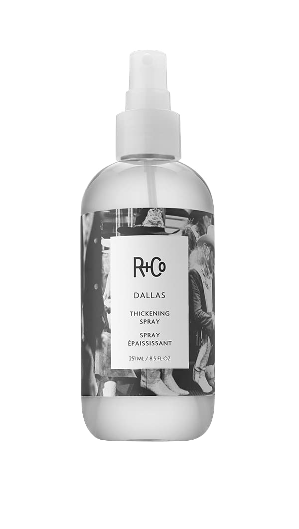R+Co Dallas Hair Thickening Spray | Volumizing & Texturizing Spray for All Lengths | Adds Volume, Body & Shine | Perfect for Blowouts, Curling Irons & Roller Sets