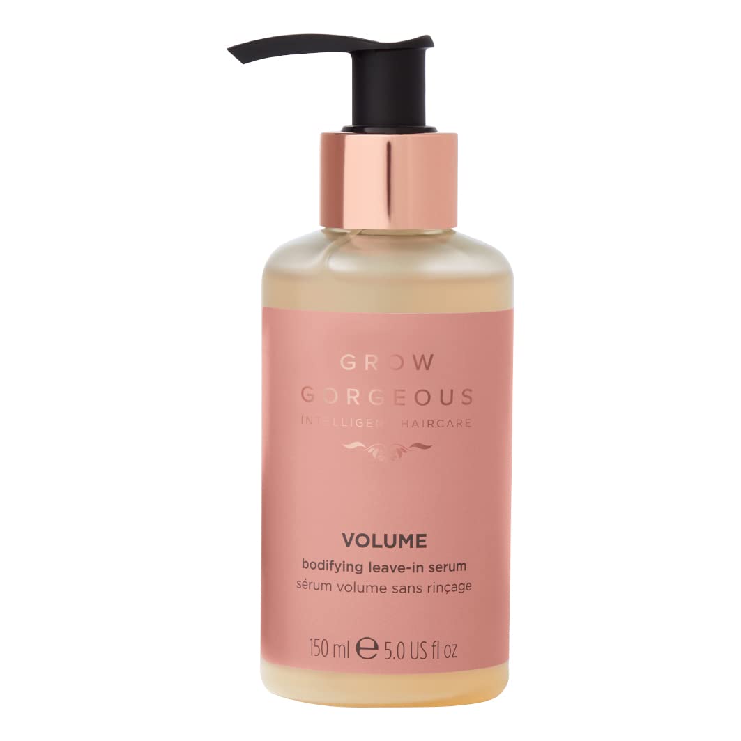Grow Gorgeous Volume Bodifying Leave-in Serum, 150ml - Lightweight with Hyaluronic Acid for Thin, Flat Hair - Vegan