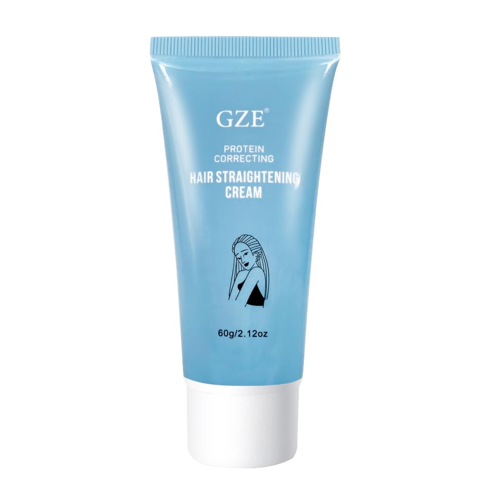 GZE Hair Straightening Cream Smoothing Silk Protein, Protein Correcting Hair Straightener & Detangler Product for Women