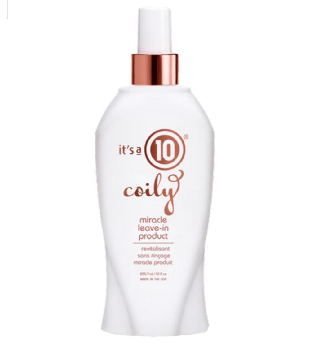 IT'S A 10 Haircare Coily Collection Miracle Leave-In 10 Ounce, Yellow