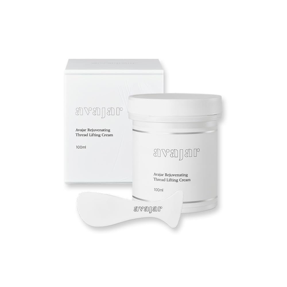 AVAJAR Rejuvenating Thread Lifting Cream (100ml / 3.38 fl oz) - Tightening, Hydrating & Lifting K-Beauty Collagen Face and Neck Cream for Dry Skin and Wrinkles - Korean Skincare Firming & Anti-Aging
