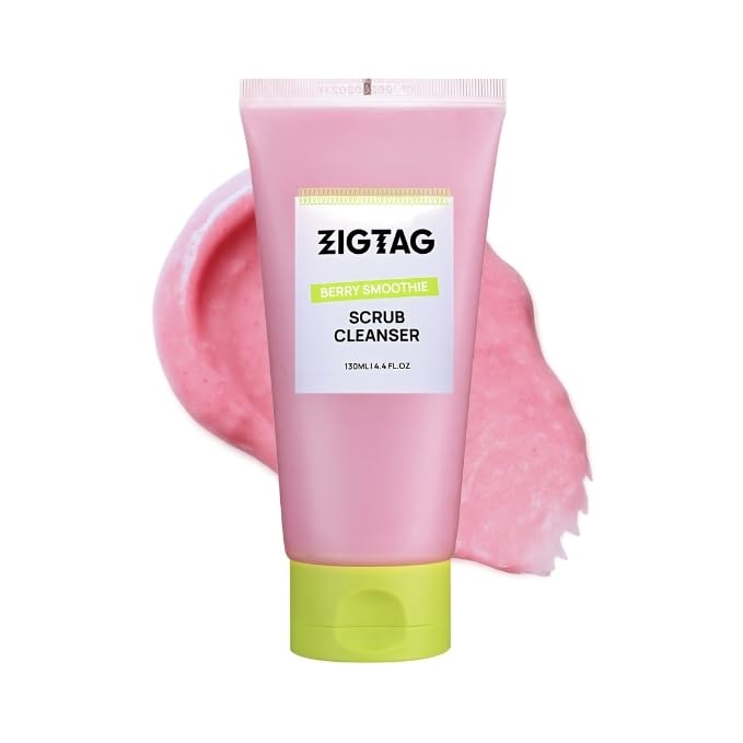 4-in-1 Konjac Jelly Face Cleanser Gentle Daily Exfoliating, Deep Cleansing, Pore Care & Makeup Removal | Berry Smoothie Texture with Raspberry & Vitamin B+C+E Complex | DERMAtologist-Tested