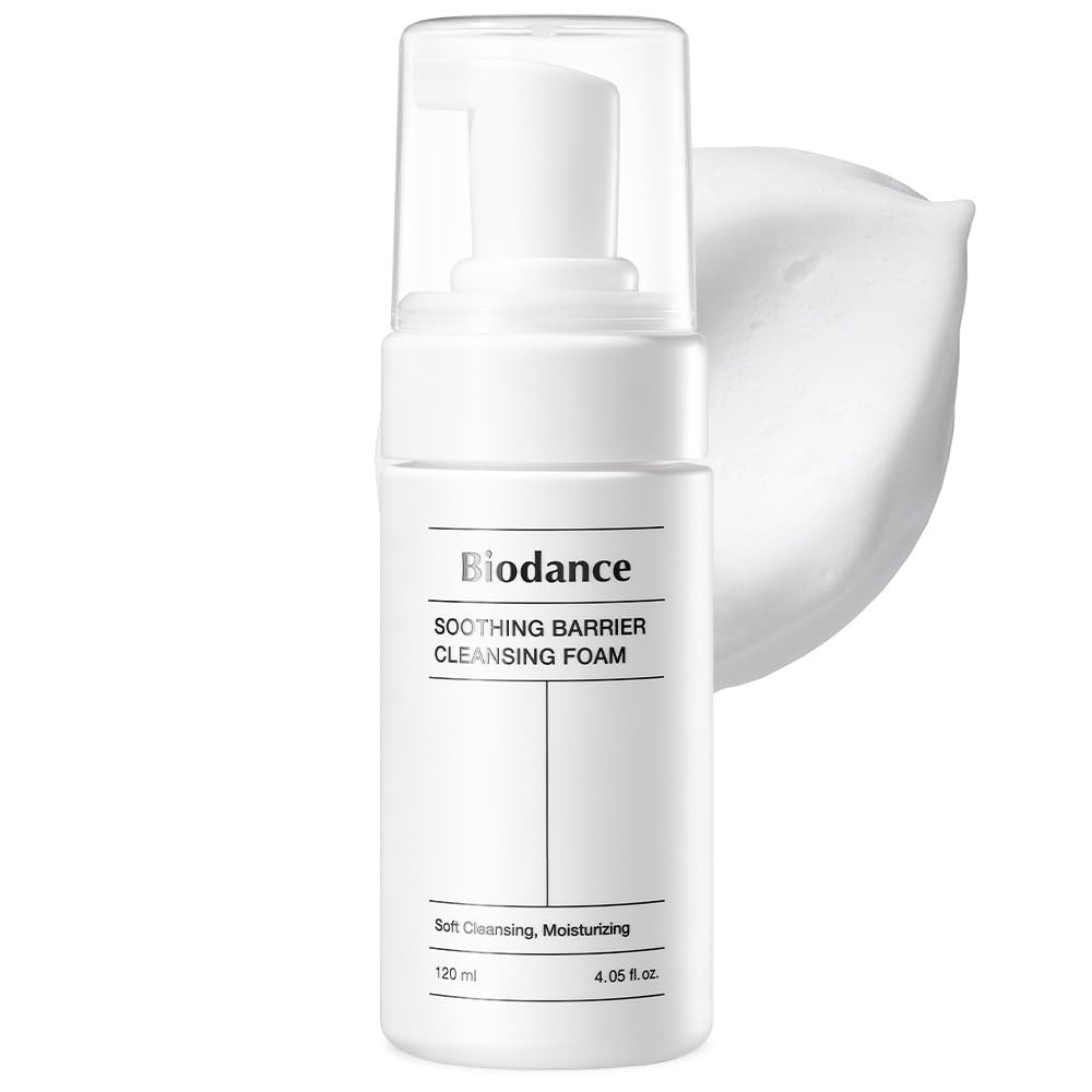 BIODANCE Soothing Barrier Cleansing Foam, Micro Bubble Foam, Gentle & Mild Face Cleanser | 4.06 fl.oz, 120ml