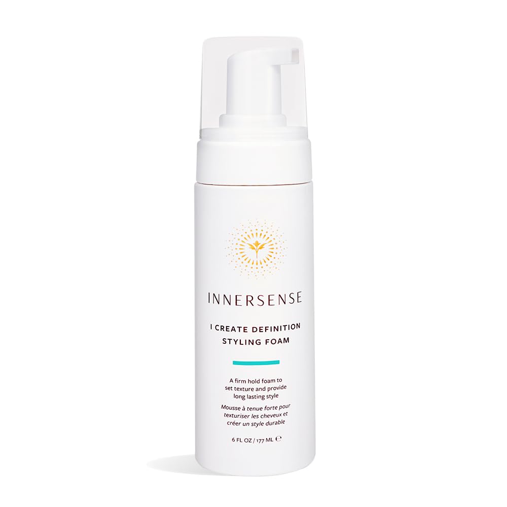 INNERSENSE Organic Beauty - Natural I Create Definition Styling Foam | Clean Haircare For Long-Lasting Curls (6 fl oz | 177 ml)