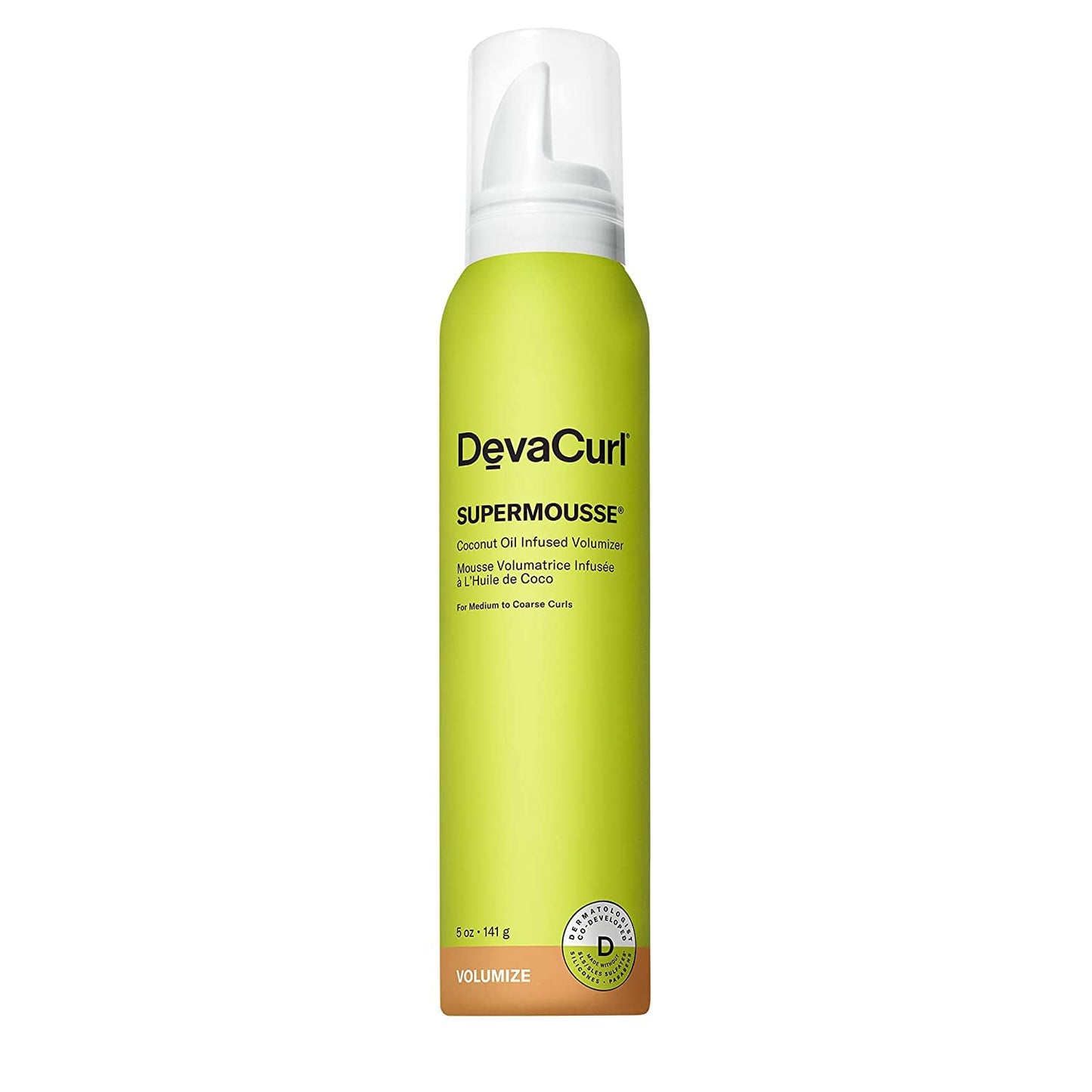 DevaCurl SuperMousse¨ Coconut Oil Infused Volumizer, Superfruits, 5 fl. oz. -141g