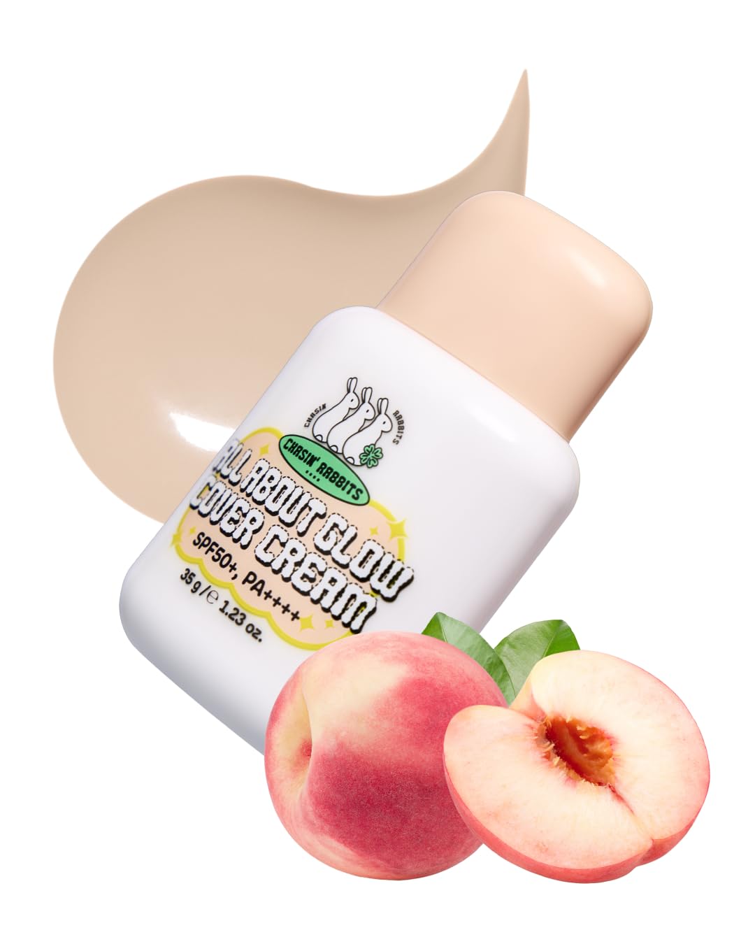 All About Glow Cover Cream 1.23 Oz, Lightweight, Hydrating, Long-Lasting Radiance for a Flawless Glow, Smooth Skin Texture, Vegan, Korean Makeup