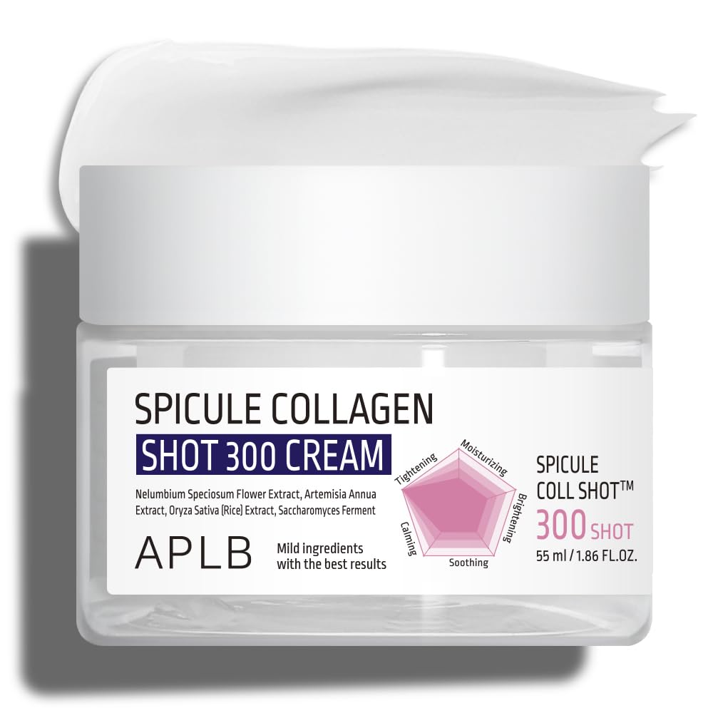 APLB Spicule Collagen Shot 300 Cream | SPICULE COLL SHOTª 300 1.86 FL.OZ/Korean Skincare, Gentle Exfoliation, Elasticity Care, Long lasting hydration, Revitalize for gentle and improve skin texture