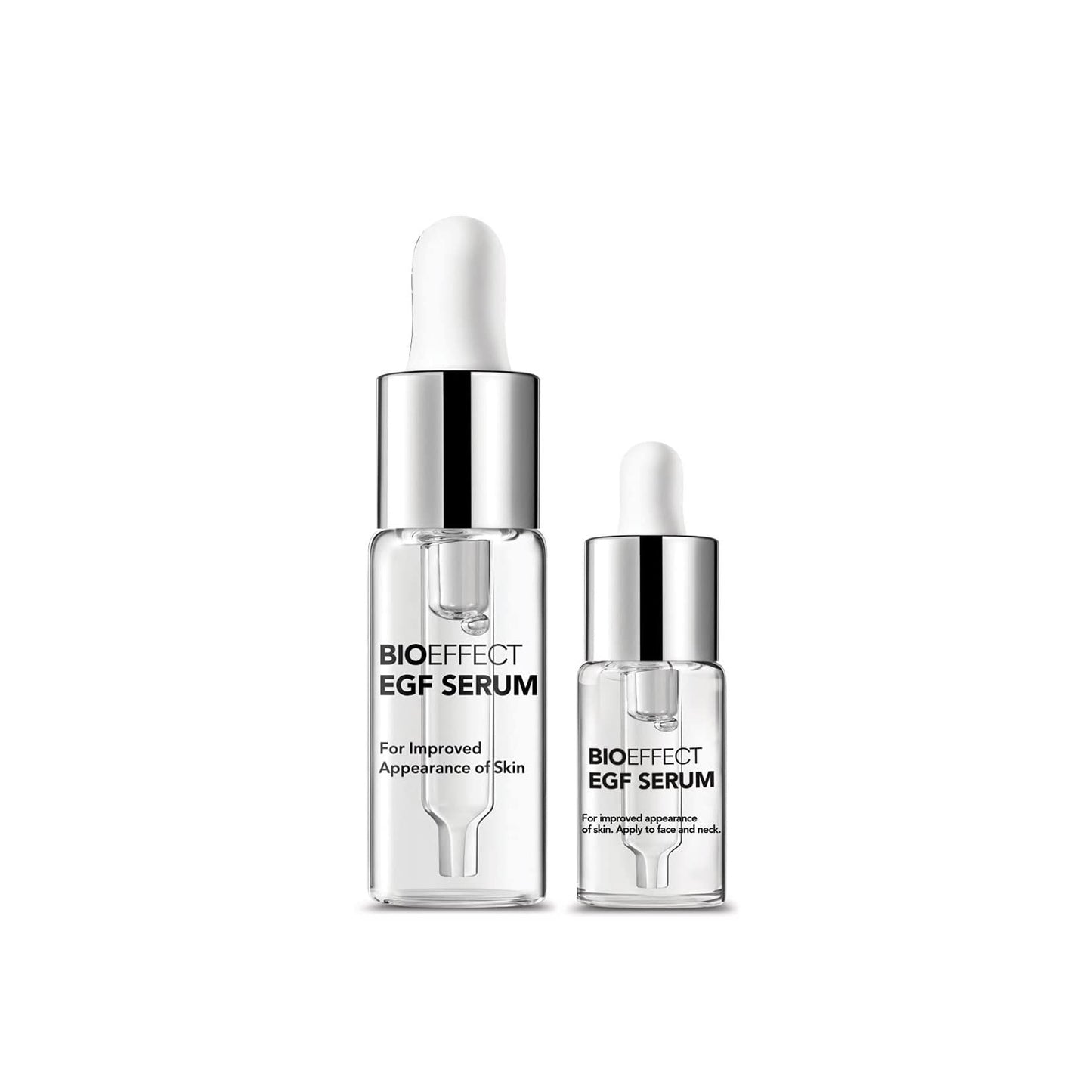 BIOEFFECT EGF Serum Treatment Duo with Hyaluronic Acid, Enhance Skin with Moisturizing, Firming, Wrinkle-Fighting Treatment for Face And Neck, Day And Night, Best DERMA Roller Facial Serum