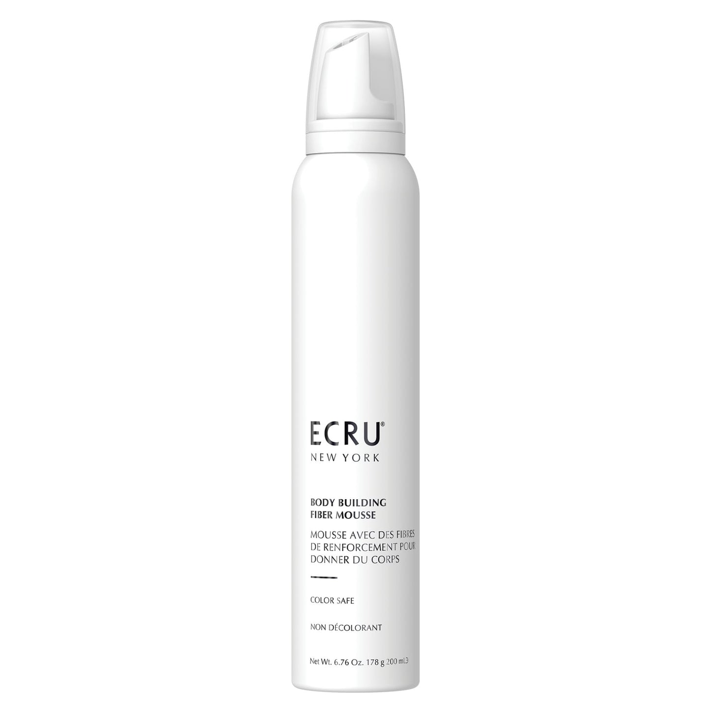 ECRU New York Body Building Fiber Mousse, Hair Mousse for Volume, Volumizer for Fine Hair, 6.76oz