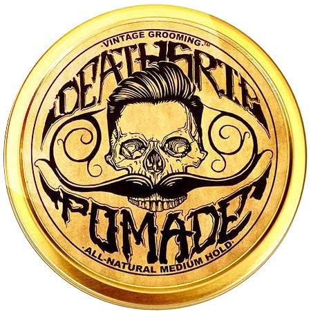 Hair Pomade For Men Grooming Styling Hair or Beard with Beeswax Medium Hold & Shine Like Gel Mousse Cream Or Grease 2 Ounces Natural Handmade in USA Citrus Scented & Essential Oils By Death Grip