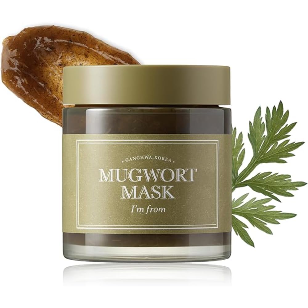 I'M FROM Mugwort Mask 3.88 fl oz | Natural Herb, Tea tree, Wash-off, Cooling and fast Soothing Breakouts, for Sensitive skin