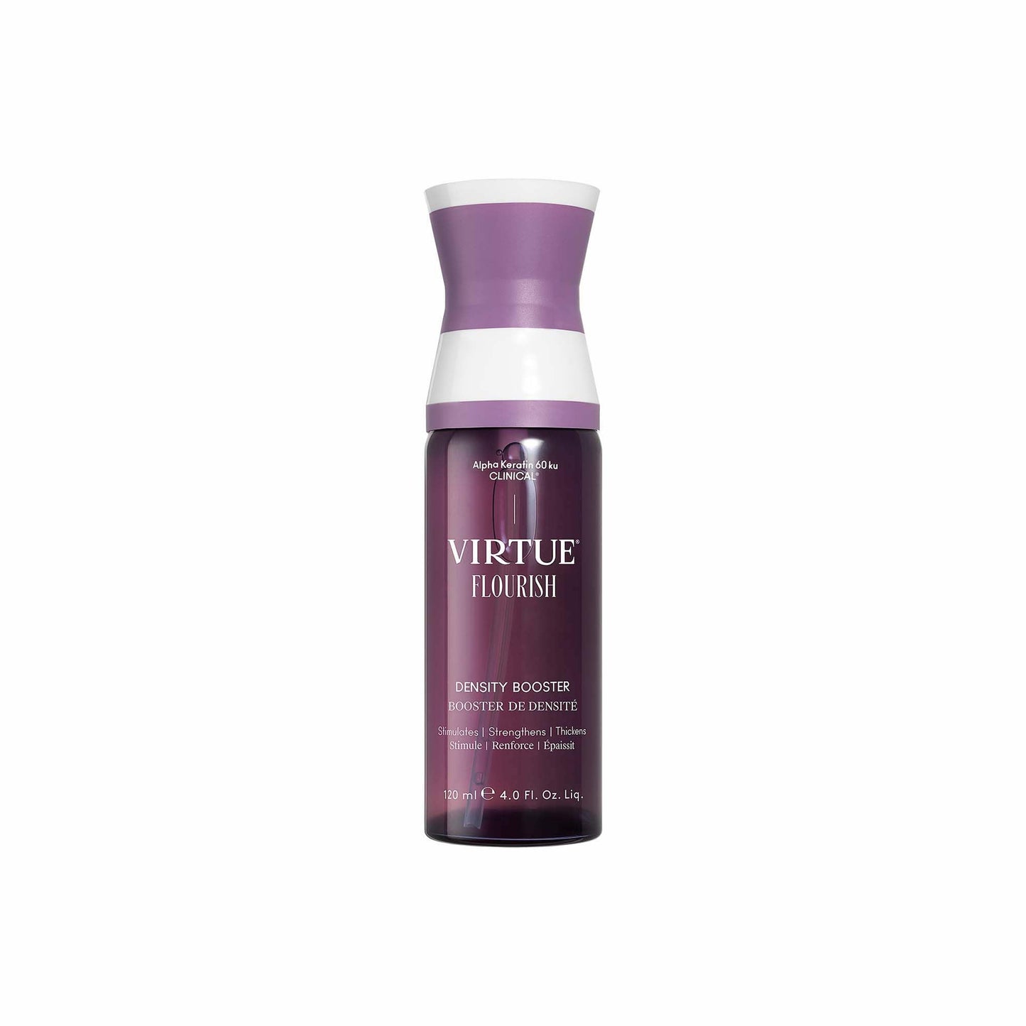 Virtue Flourish Hair Thinning Density Booster Spray Treatment, Hair Growth Product Thickens Hair, Sulfate Free, Color Safe