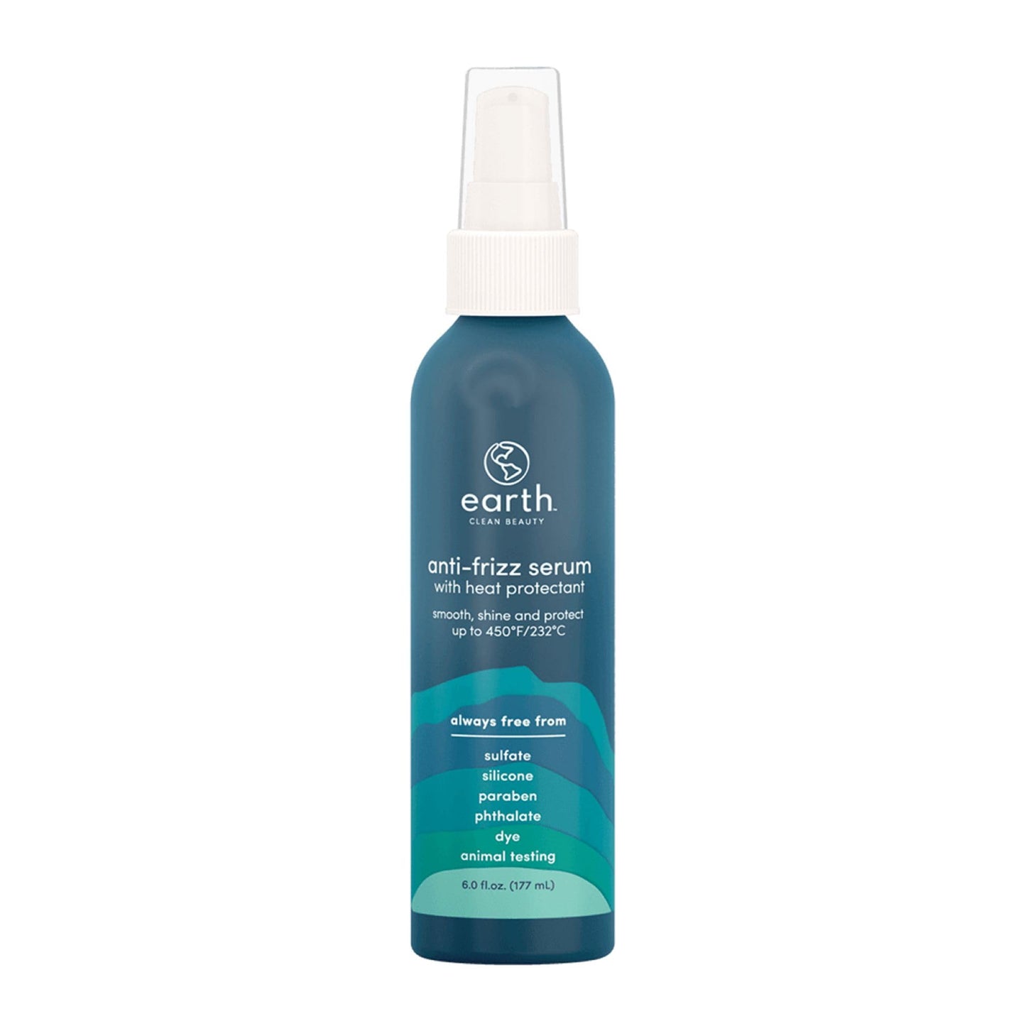 earth Anti-Frizz Serum - Hair Oil with Argan and Vegan Keratin - Lightweight Serum Providing Thermal Protection - Safe for All Hair Types - 6 oz