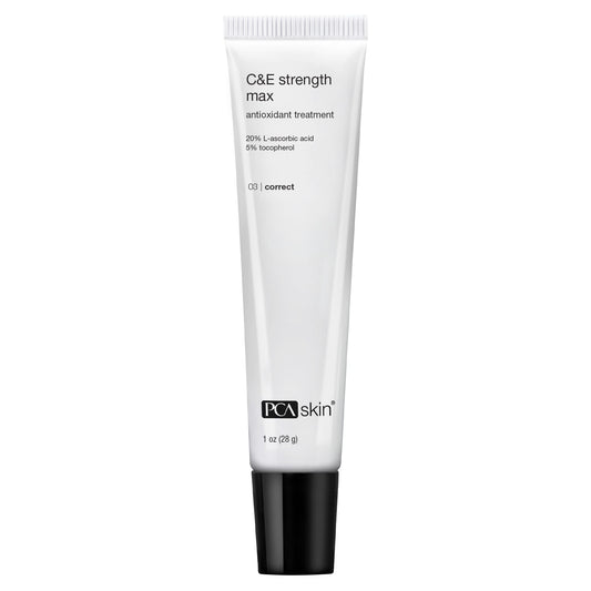 PCA SKIN Strength Max Vitamin E and Vitamin C Serum, Anti Wrinkle Face Serum for Brightening Skin, 1.0 fl oz Tube