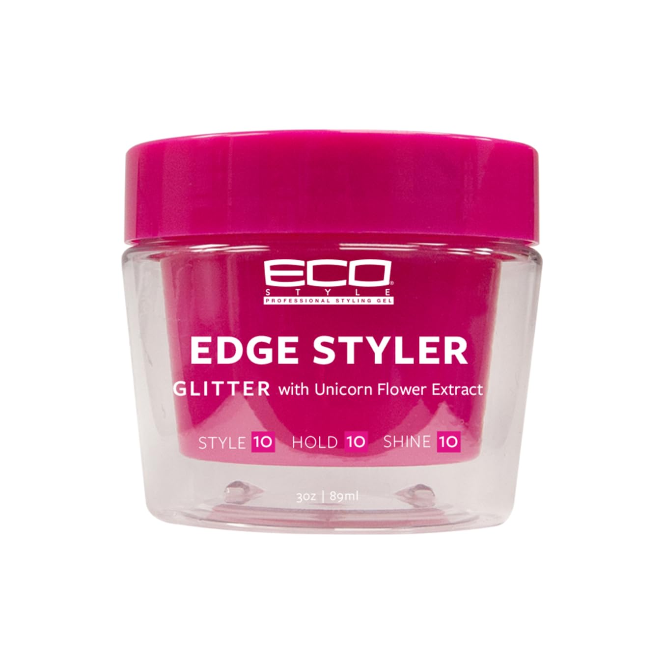 ECO Styler Glitter Pomade Strong Hold Edge Styler Gel With Unicorn Flower Extract - 3 oz