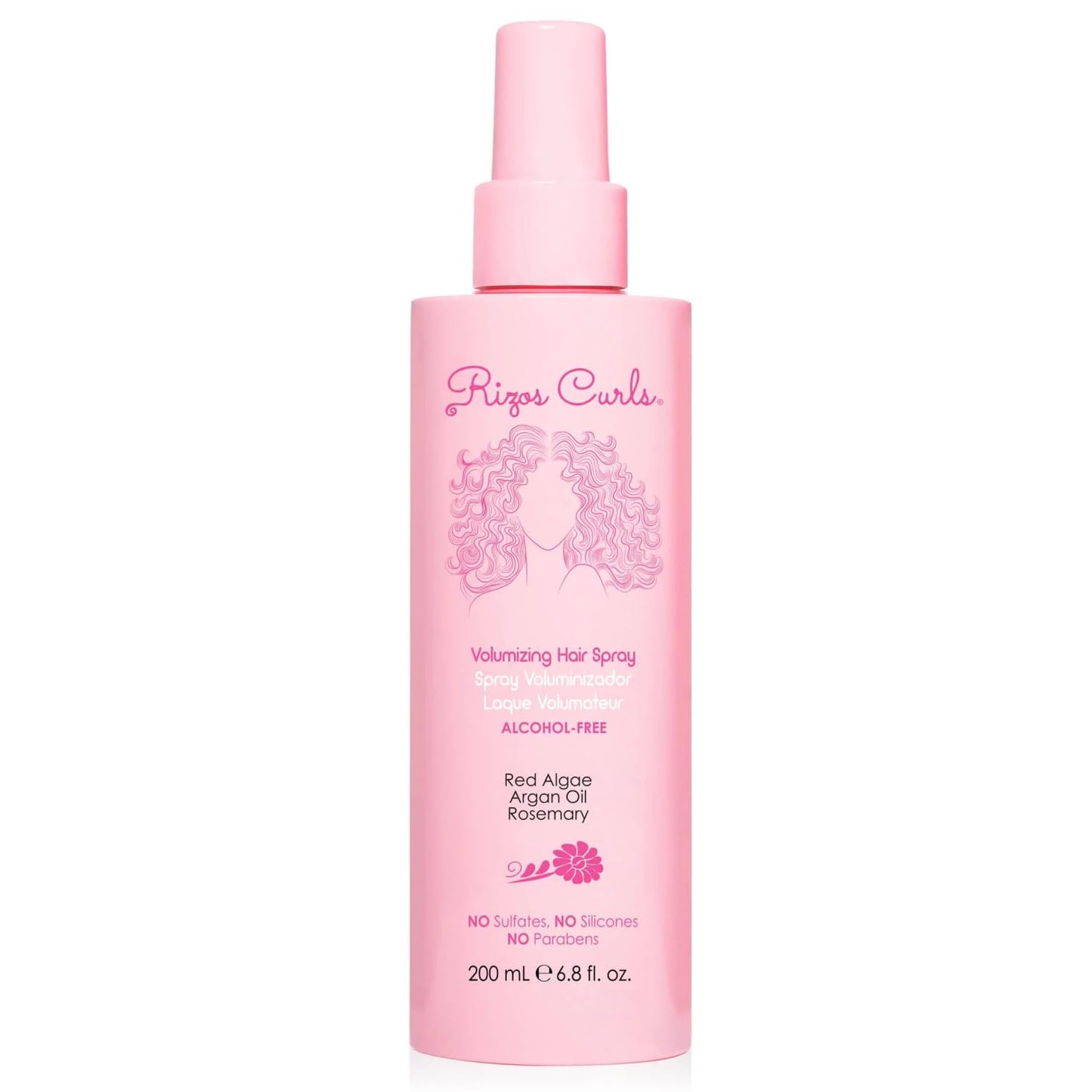 Rizos Curls Volumizing Curl Hair Spray Flexible Hold, Volume & Frizz Control with Aloe Vera Adds Shine & Bounce for All Hair Types Wavy, Curly, Coily, Kinky Sulfate, Paraben & Alcohol-Free