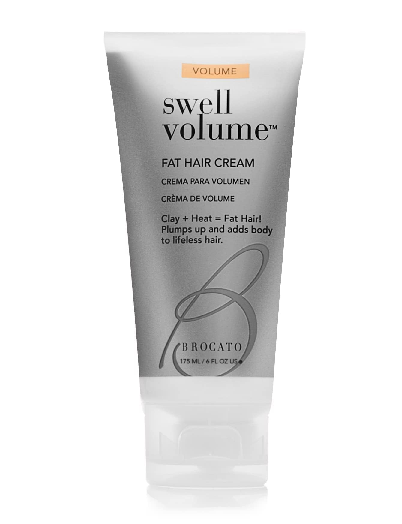 Swell Volume Hair Cream, 6 Oz: Volumizing & Thickening Cream for Men & Women | Heat Activated Fat Hair Volumizer Cream Plumps, Shapes & Adds Thickness to Thin Hair | Formulated with Clay