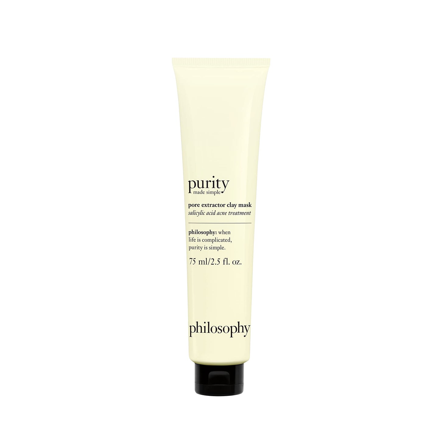 philosophy purity made simple pore extractor clay face mask - with purifying white kaolin clay, salicylic acid & natural exfoliants removes impurities and reduces the appearance of pores