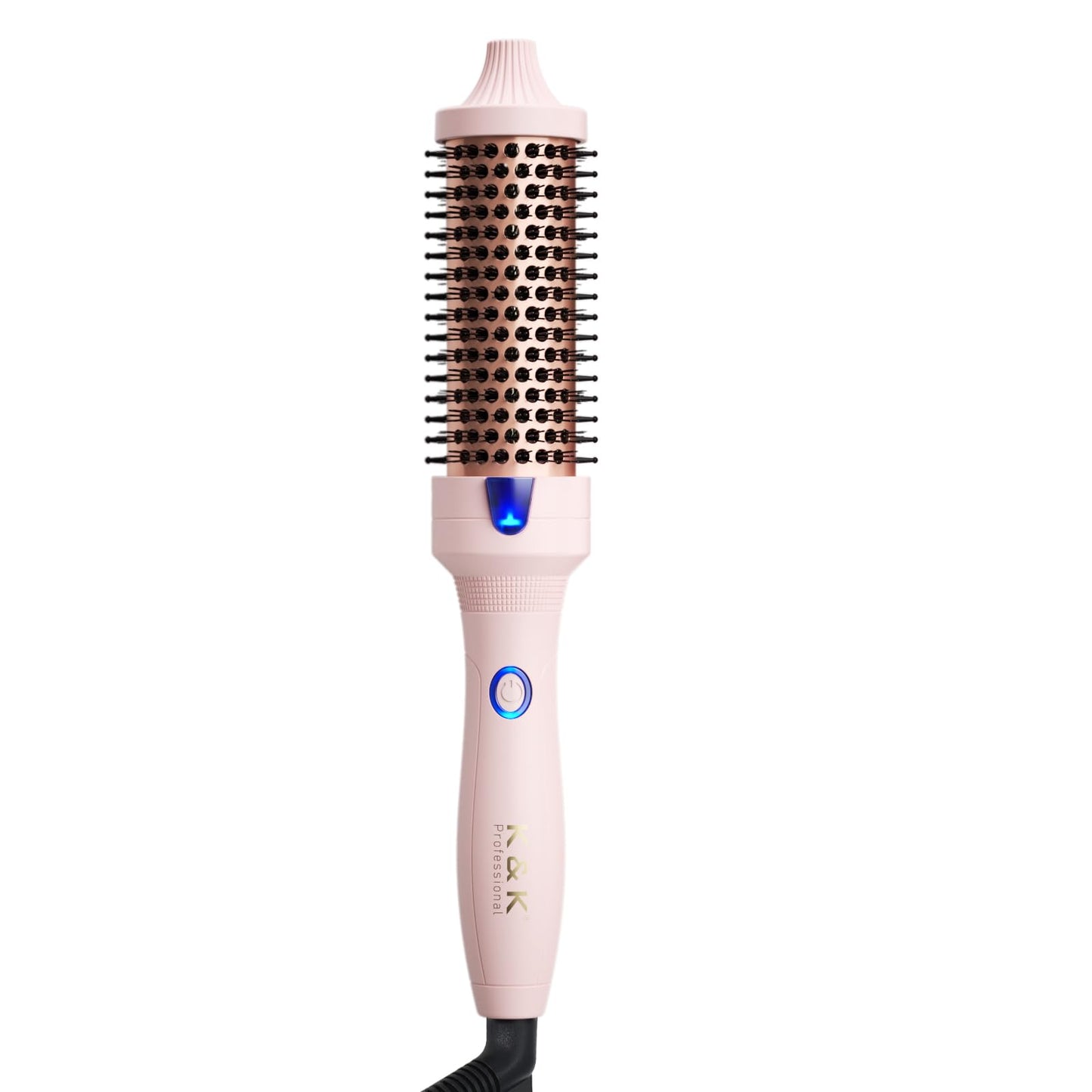K&K 1.5 Inch Ceramic Tourmaline Ionic Curling Brush Volumizer - Hot Brush Creates Root Volume & Loose Curls, Volume Curls, Hair Styling Tool