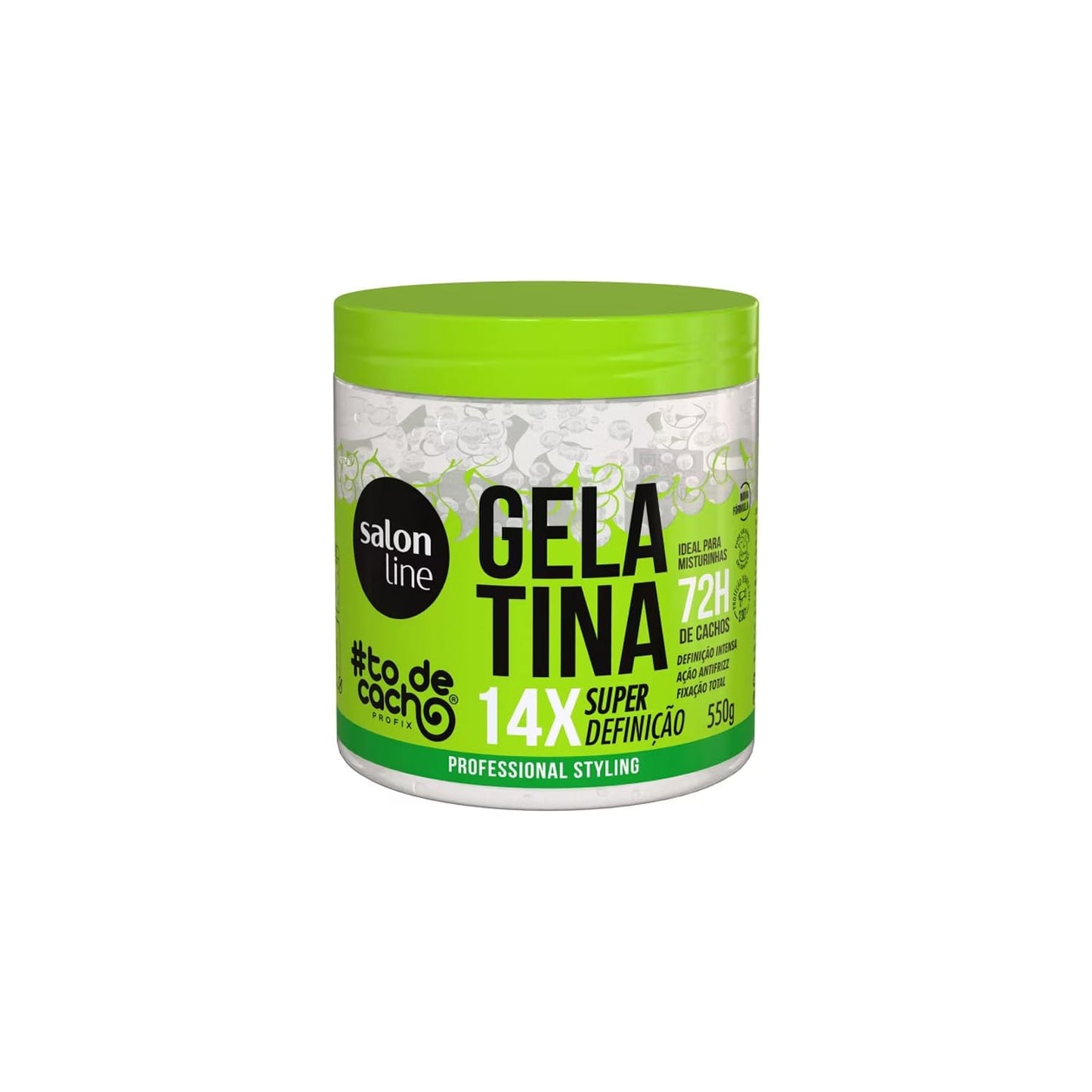 Linha Tratamento (#ToDeCacho) Salon Line - Gelatina Nao Sai Da Minha Cabeca! 550 Gr - (Salon Line Treatment (#Curls) Collection - Cant Get You Off My Head! Gelatin Net 19.4 Oz)