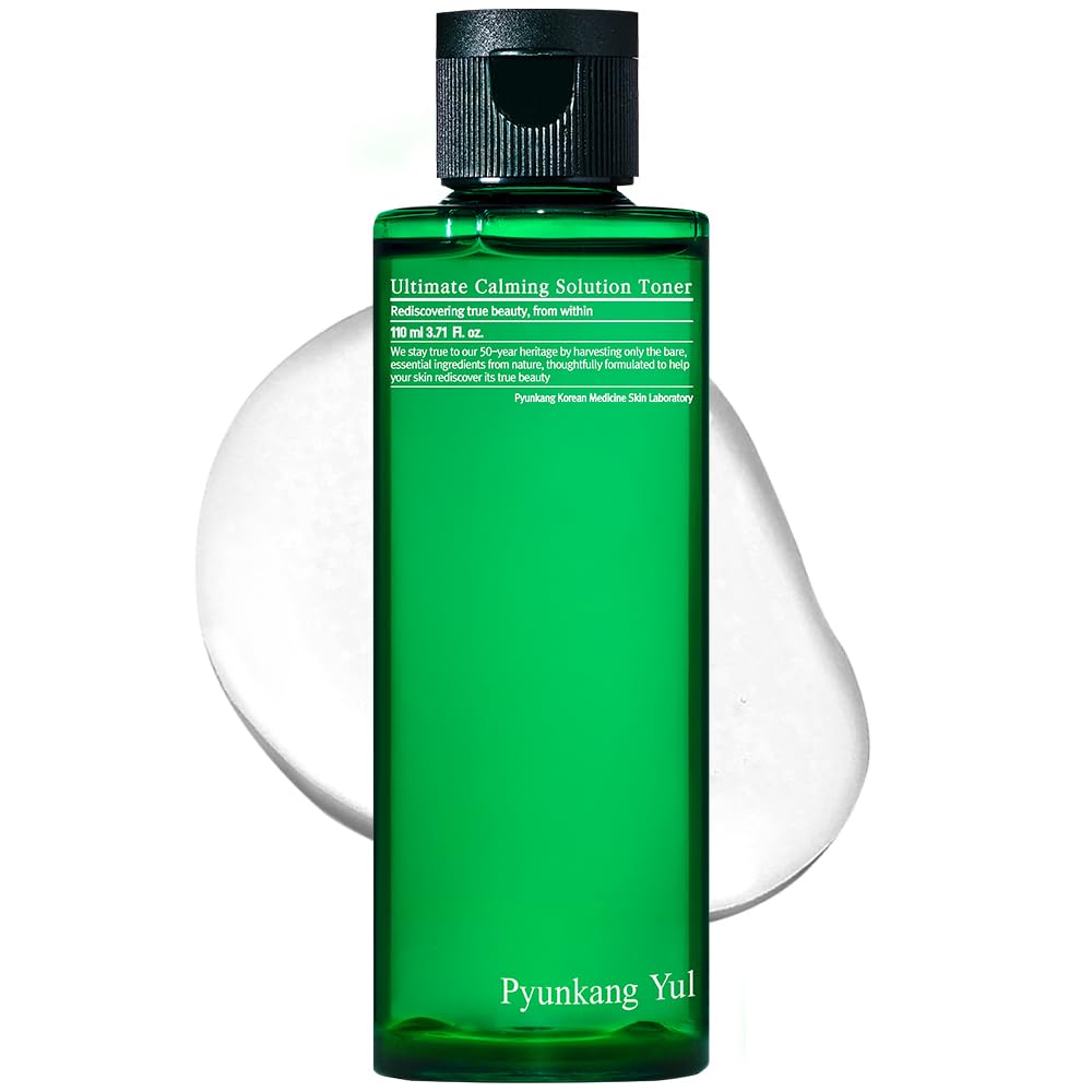 PYUNKANG YUL Ultimate Calming Solution Toner with Honeysuckle Flower, Ceramides, Hyaluronic Acid, Centella Asiatica, for Moisturized, Nourishing, Sensitive, Tired Facial Skin 3.71fl.oz.