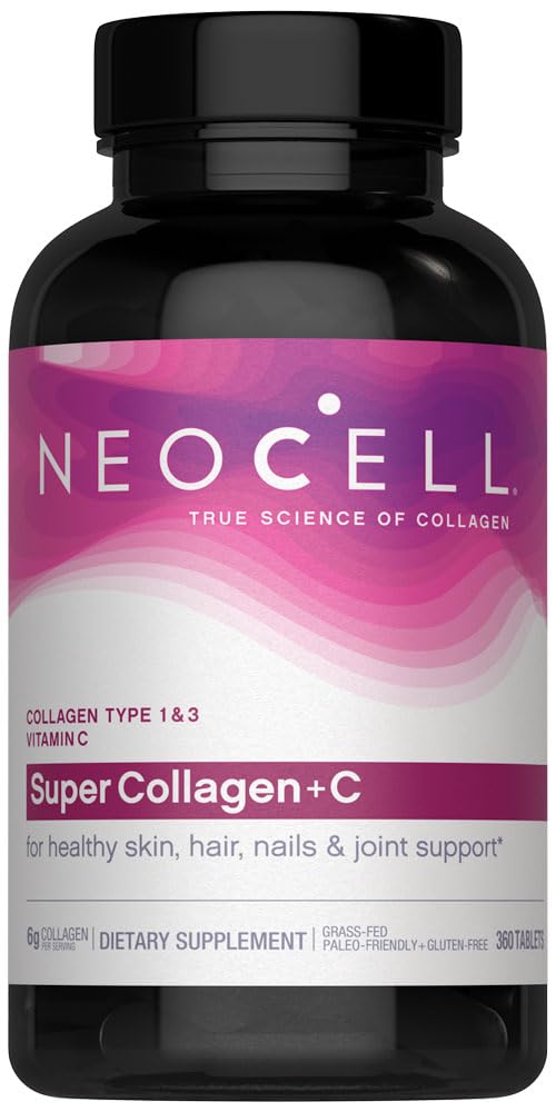 NeoCell Super Collagen Plus Vitamin C, Skin, Hair and Nails Supplement, Includes Antioxidants, Tablet, 360 Count, 1 Bottle