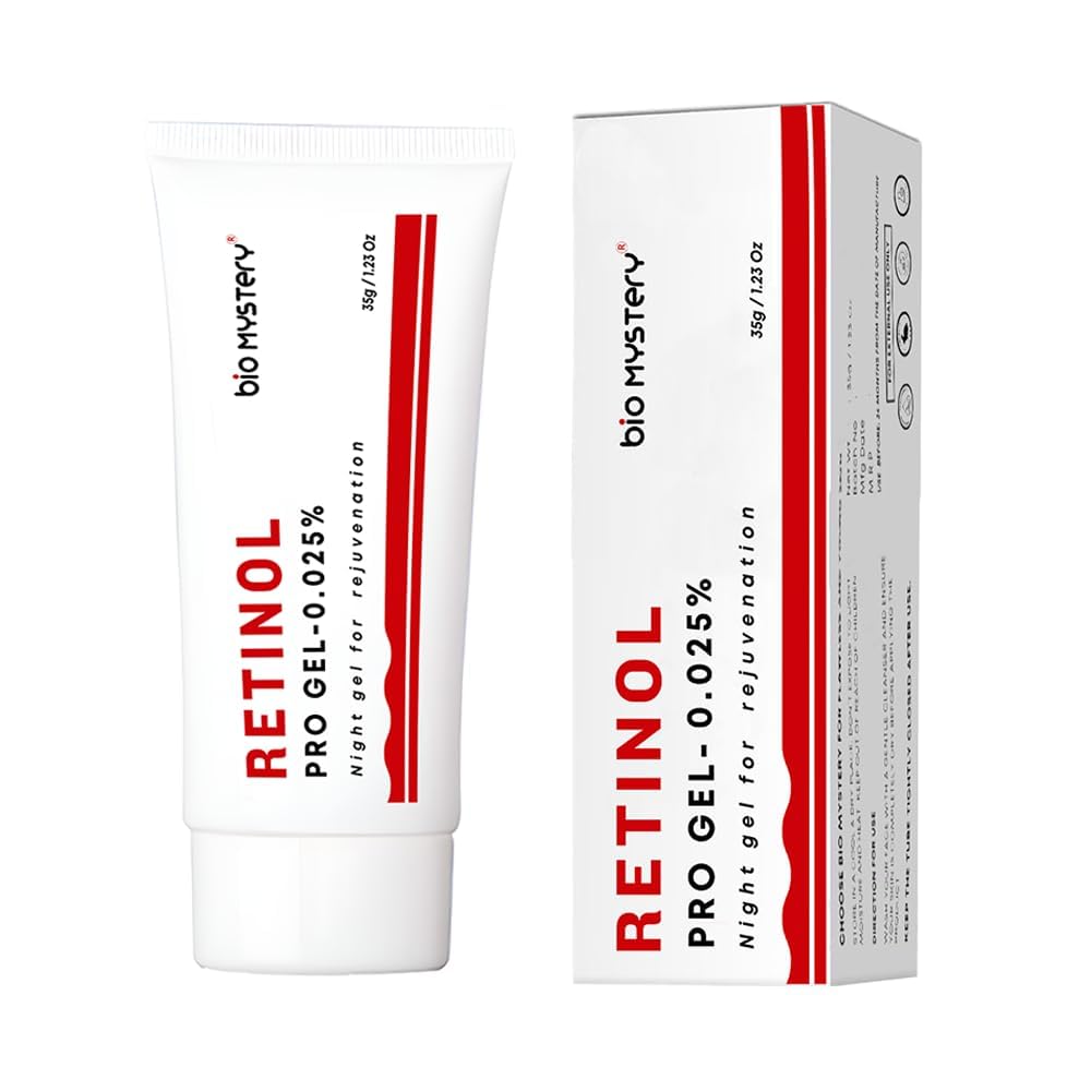 Retinol Gel 0.025 Vitamin A Repairs Fine Lines & Wrinkles, Scar Treatment, Sun Spots, Anti-Aging Formula (35 Gram / 1.23 Oz)