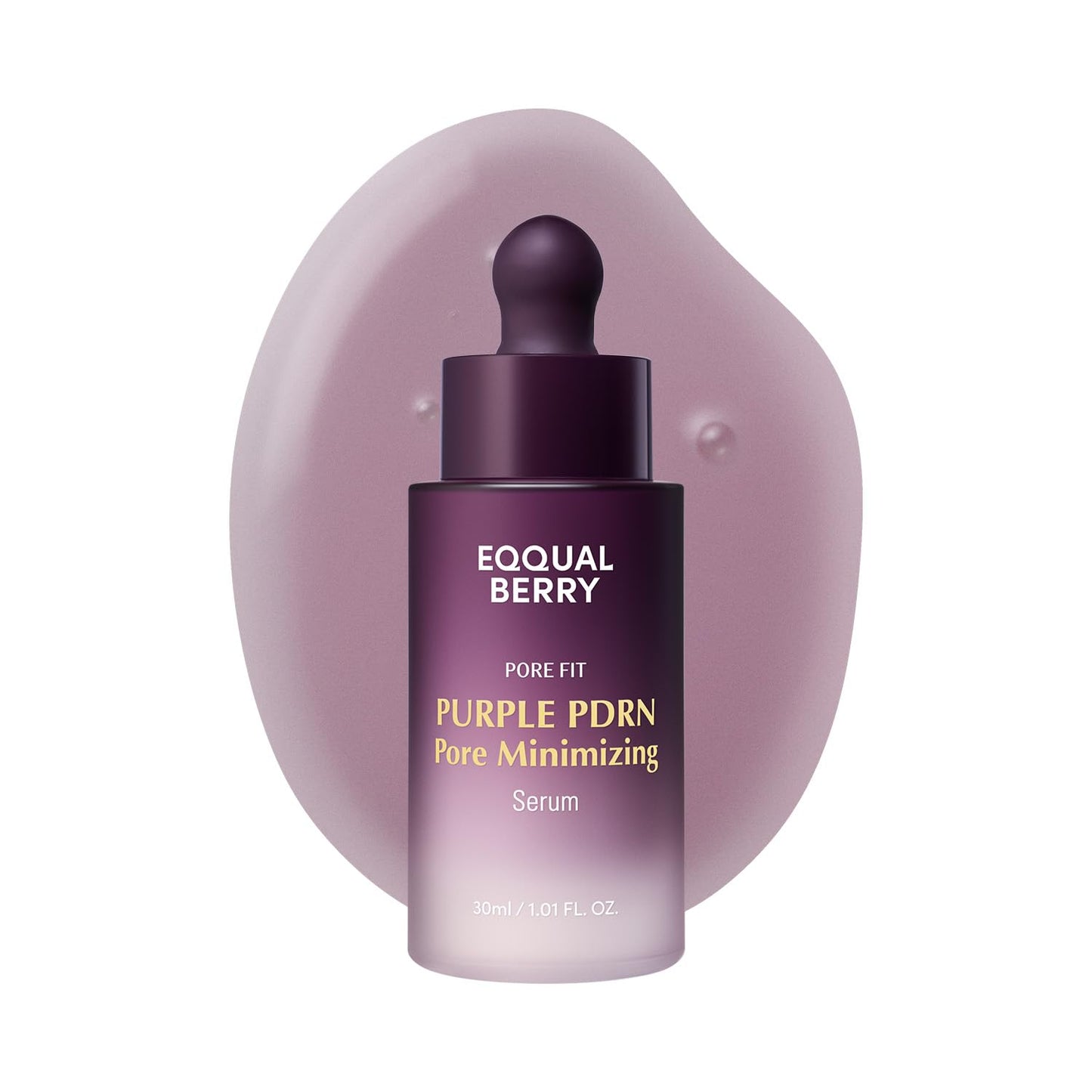 Purple PDRN Pore Minimizing Serum Vegan Collagen & Peptides for Pore Refining & Skin Elasticity | Niacinamide & CICA Exosome for Calming | Korean Glass Skin, 1.01 FL OZ