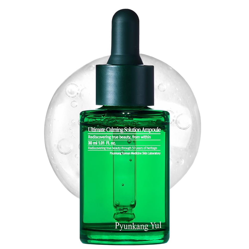 PYUNKANG YUL Ultimate Calming Solution Ampoule for Sensitive Skin with Patented Ingredients, Serum Intensely Calms & Soothes Redness with Cica & Tea Tree, Korean Skincare (1.01 Fl. Oz, 30ml)