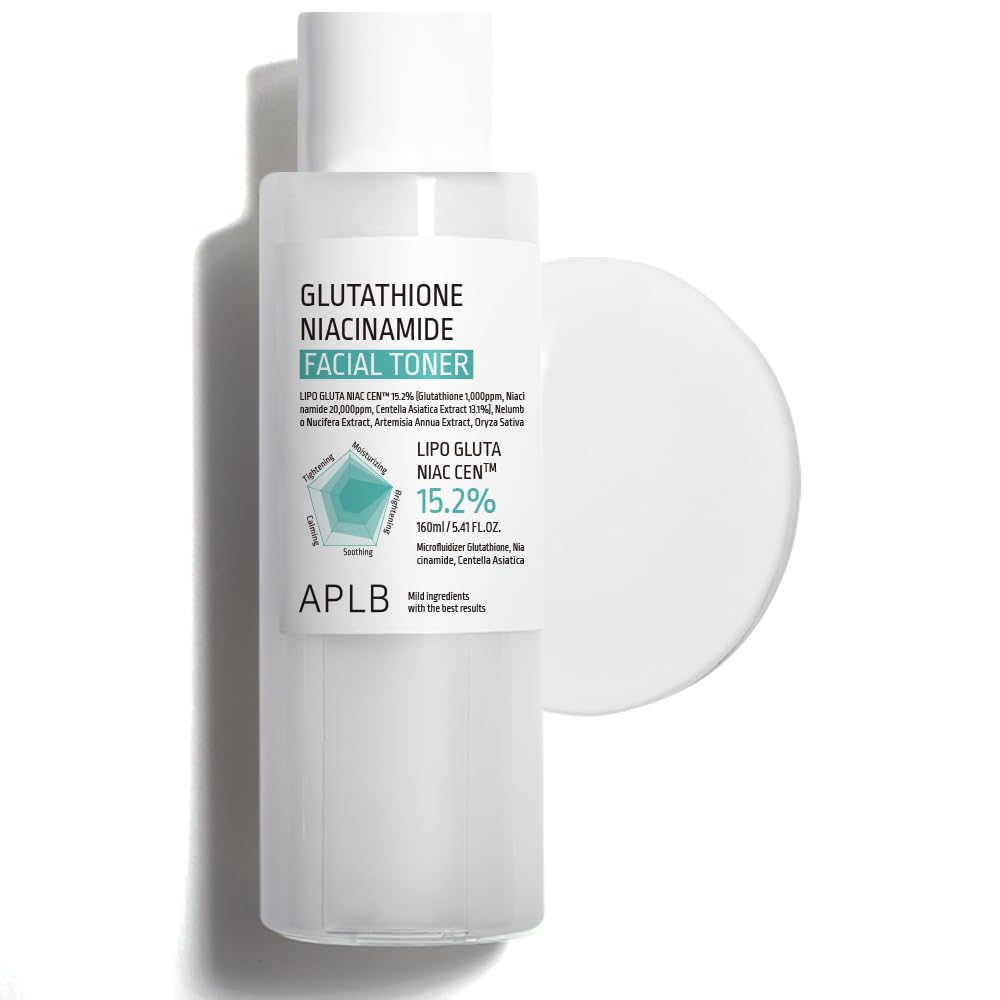 APLB Glutathione Niacinamide Facial Toner | LIPO GLUTA NIAC CENª 15.2% 5.41 FL.OZ/Korean Skincare, Replenishing Moisture, Revitalize for Gentle and Improve Skin Texture Through Niacinamide