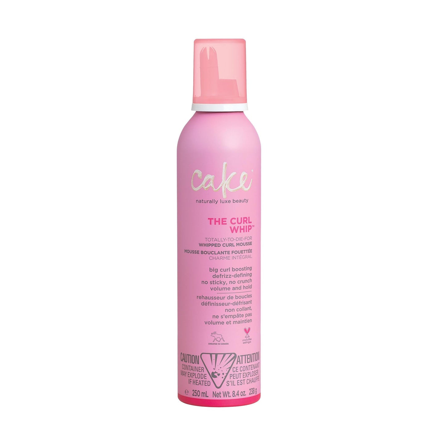 Cake Beauty Whipped Curl Defining & Volumizing Mousse Aloe Vera Vitamin E for Flexible Hold - Vegan No Heat Curls Wavy Curly Hair Sulfate Cruelty Free Products For Women