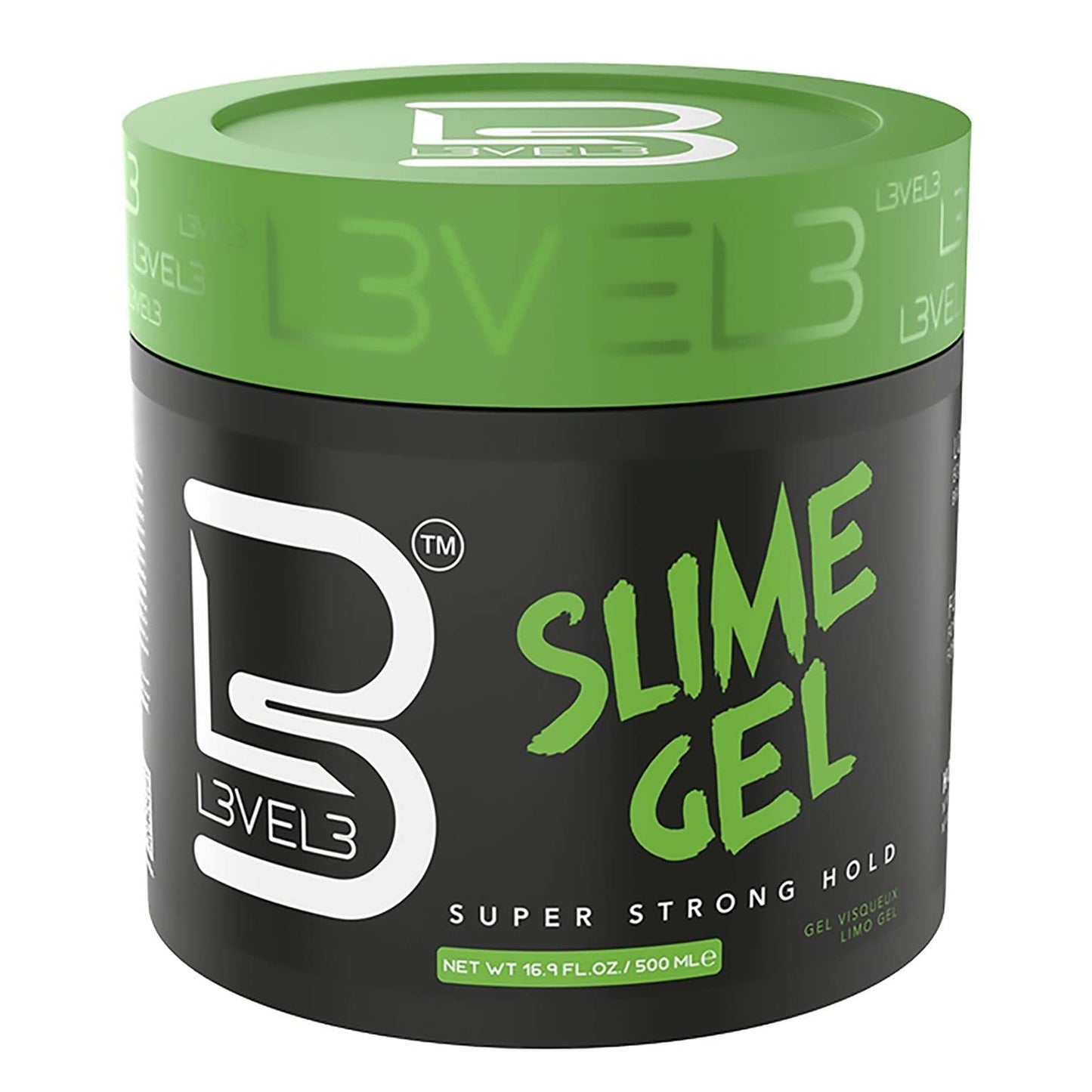 L3 Level 3 Slime Gel - Strong Control Hair Styling Gel - Flake-Free, Long-Lasting Hold - Adds Volume, Texture