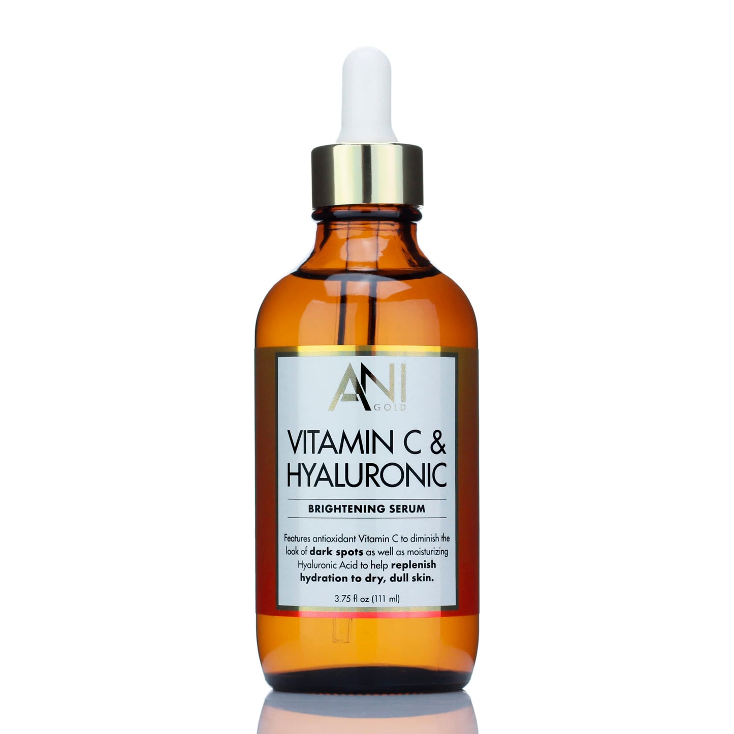 Vitamin C + Hyaluronic Acid Facial Serum Skin Care Anti-Aging Moisturizer Potent Face Skincare Booster For Dry Skin, Age Spots, Wrinkle Repair, Dark Spots, & Fine Lines, Large 3.75 Fl Oz