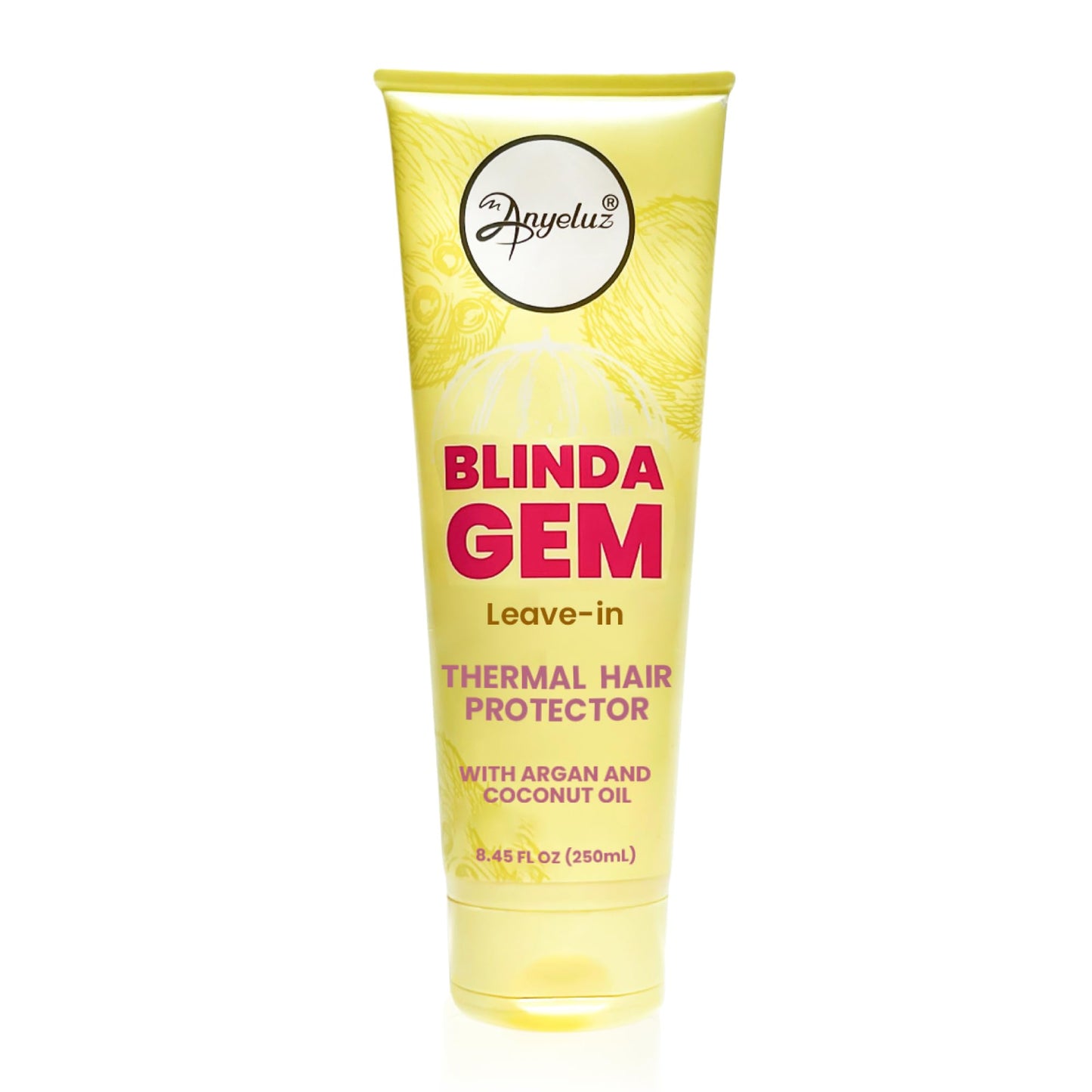 ANYELUZ Hair Thermal Protectant Blindagem with Coconut and Argan Oils - Hydration, Sun Protection, and Heat Resistance for Healthy Hair