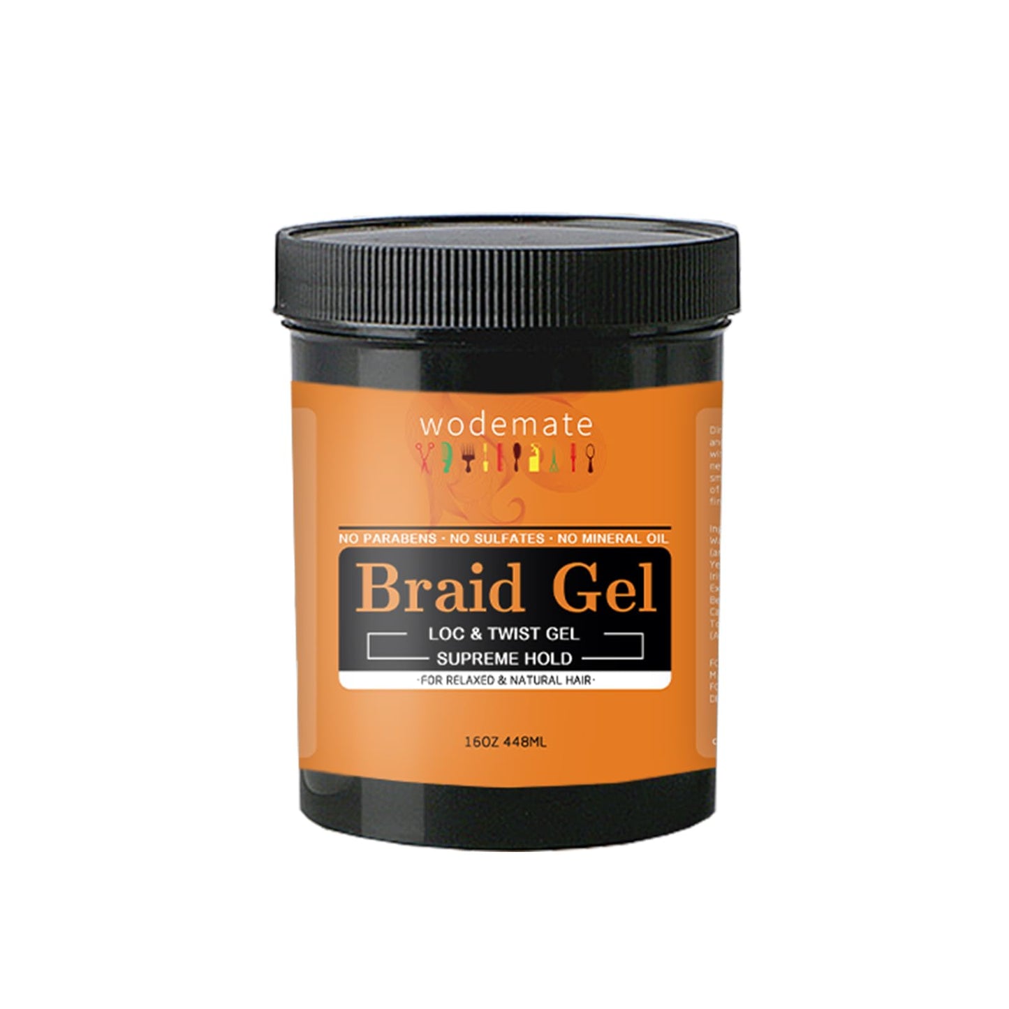 Braiding Gel | Shining Hair Jam & Edge Control |Extreme Hold, No Flaking & Long Lasting | Loc Gel for Retwist, Box Braids & Cornrows | 16 oz