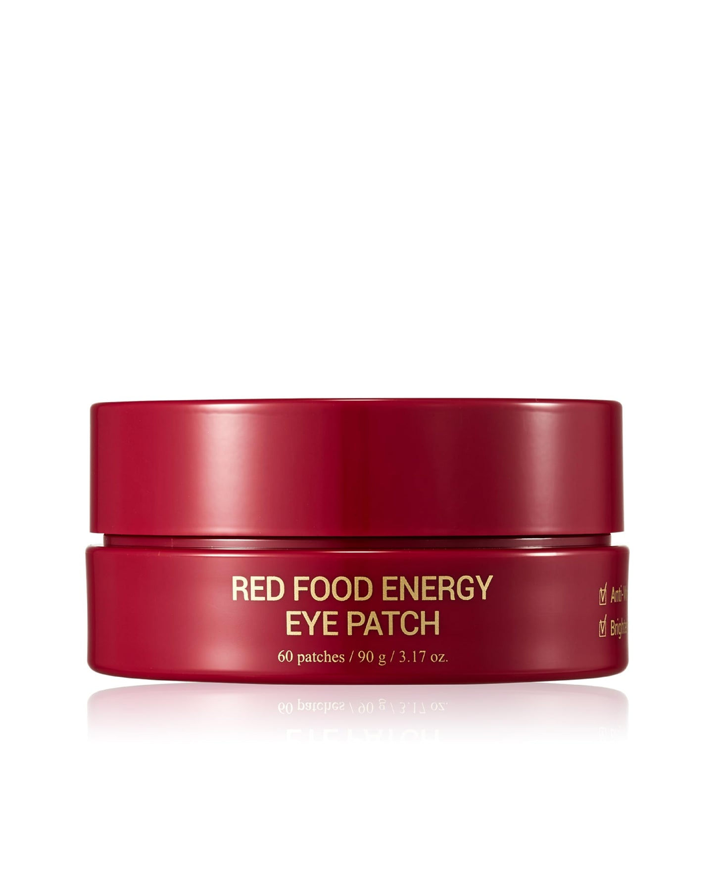 YADAH Red Food Energy Eye Patch 60 Pairs - Hydrogel Under Eye Mask with Pomegranate & Ginseng for Firming, Hydration & Puffiness Reduction.