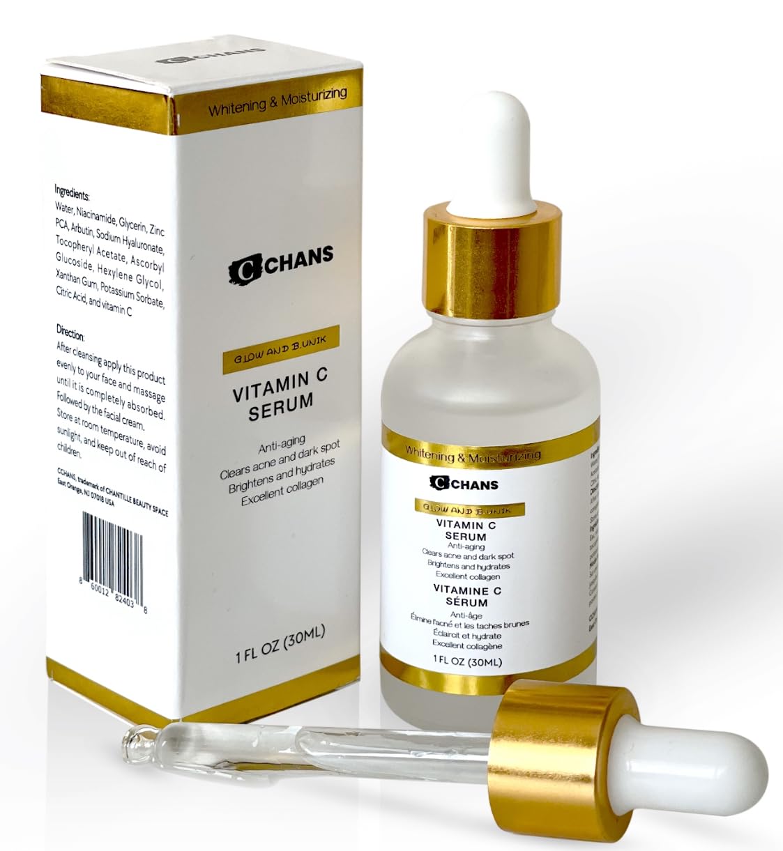 4in1 Vitamin C SERUM, Anti-Aging, Moisturizing, Retinol, Organic lightening serum, Hyaluronic Acid & Niacinamide, Dark spots serum, Pura Serum, Fine Lines & Wrinkles, Korean Serum1 Fl Oz 30ML.