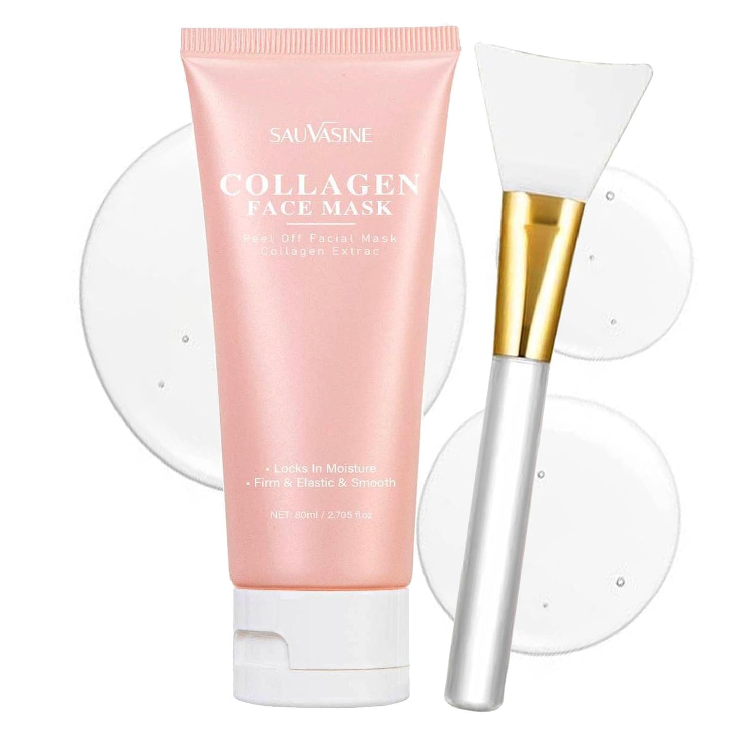 Collagen Overnight Wrapping Peel Off Face Mask - Deep Hydration Care, Reduce Sagging & Dullness, Hydrolyzed Collagen Glass Skin Peel Off Mask, Korean Skincare