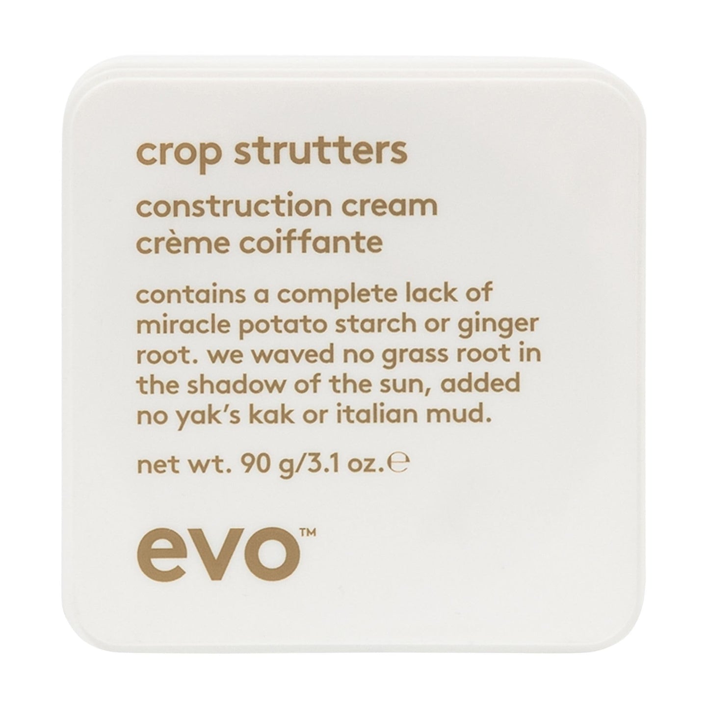 EVO Crop Strutters Construction Cream - Medium Hold Smoothing Hair Cream - Supports and Provides Definition with Medium Shine