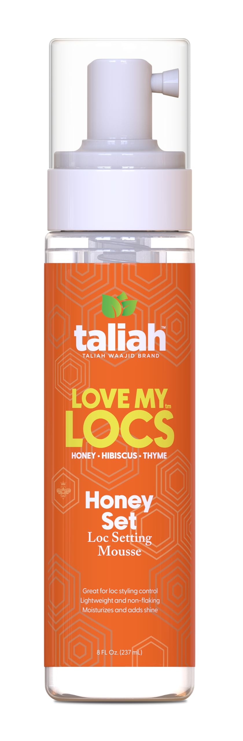 Taliah Waajid Love My Locs Honey Set Loc Hair Mousse 8oz Alcohol-Free, Moisturizing, Firm Hold Mousse for Locs, Twists & Braids, Natural Hair Styling Foam