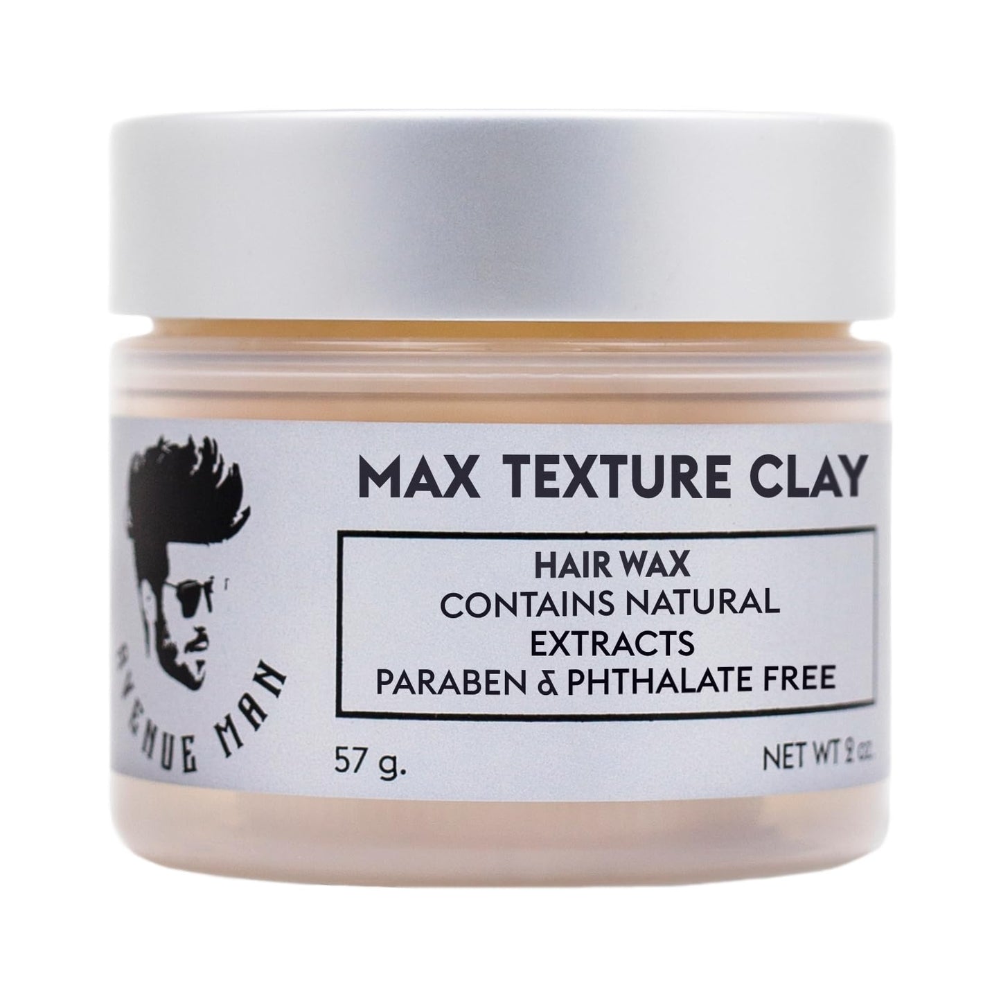 Avenue Man Texture Clay for Men - Premium Сlay Pomade for Men with Herbal Extracts - Frizz-Resistant & Lightweight Formula - Water-Based Matte Hair Clay - Paraben-Free Hair Putty (2oz)