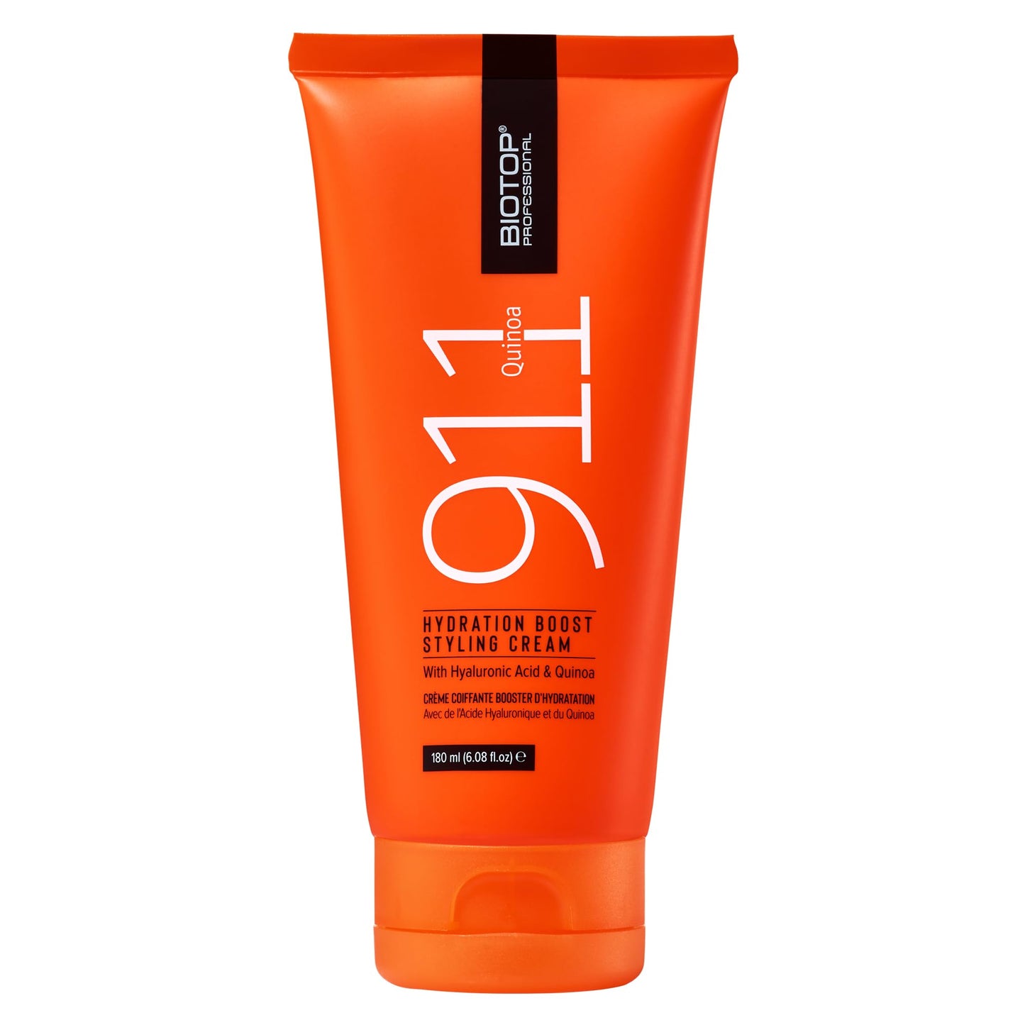 Biotop Professional 911 Quinoa Hydrating Styling Cream - Made with Quinoa and Hyaluronic Acid - Moisturizing and Smoothing for Frizz Control and Hair Styling - (6.08 oz/180 ml)