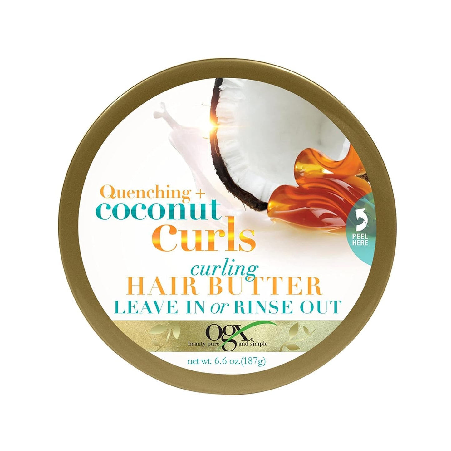 OGX Quenching Coconut Curls Curling Hair Butter 6.6oz (2 Pack)
