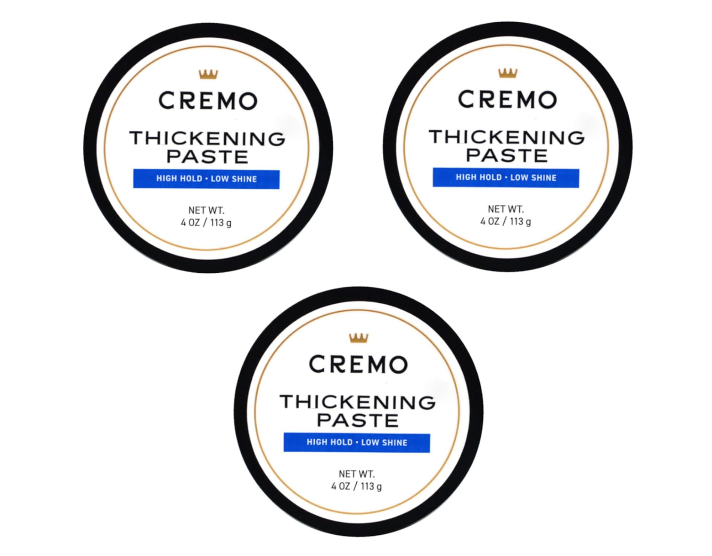 Cremo Barber Grade Hair Styling Thickening Paste, 4 Ounce (Pack of 3)