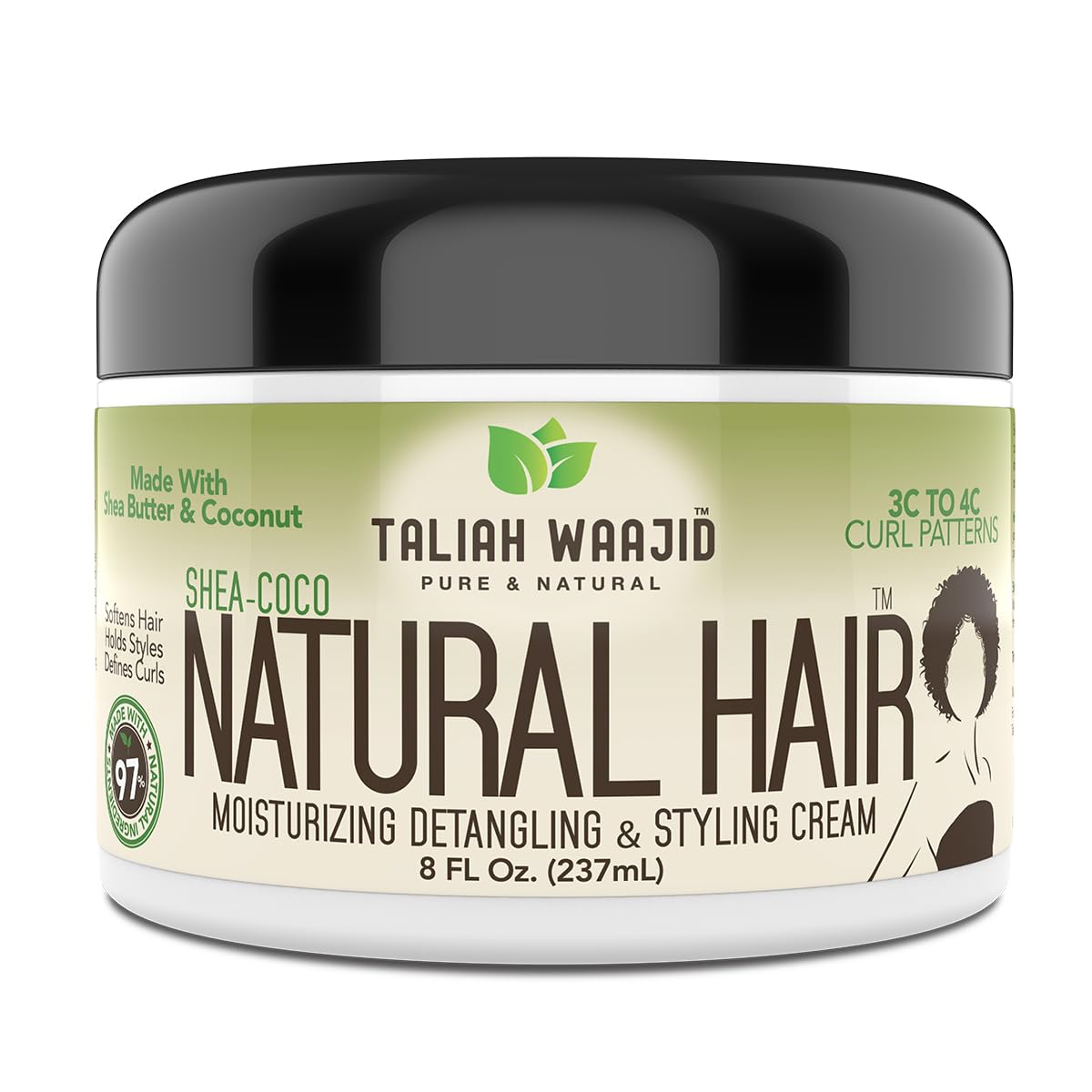 Taliah Waajid Shea-Coco Natural Hair Style Cream 8oz for 3C-4C Hair (U088)