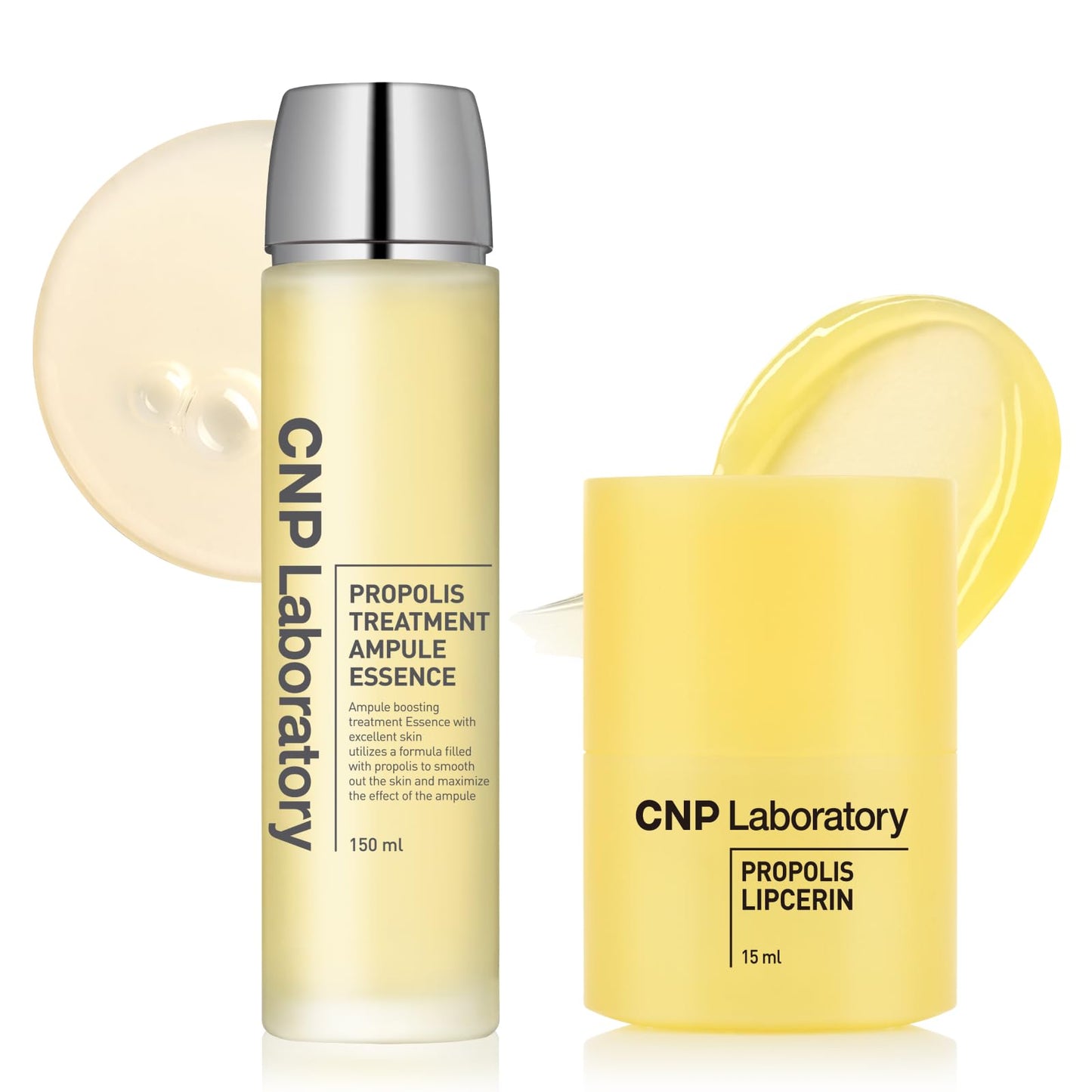 CNP Lip & Toner Set - Honey Lip Butter & Ceramide Essence Bundle | Propolis-Infused, Intense Hydration & Calming for Sensitive Skin | Korean Skincare