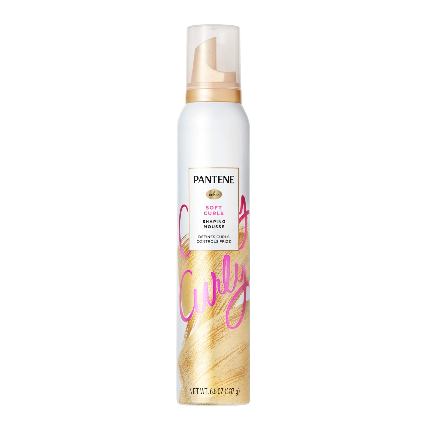 PANTENE Pro-V Curl Mousse to Tame Frizz for Soft, Touchable Curls, 6.6 oz