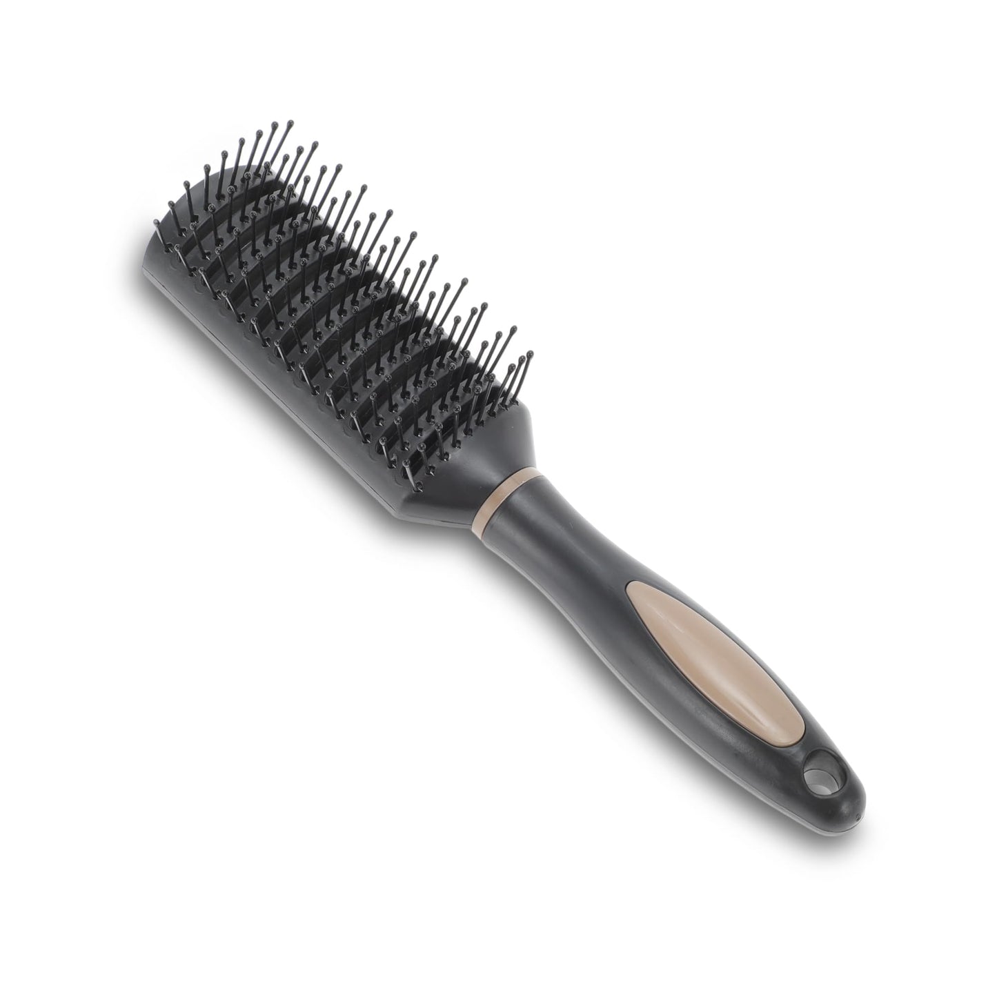 VOCOSTE Vented Hair Brush - Styling Brush with Ball-Tipped Bristles for Blow Drying Wet, Short, Curly or Straight Hair - Men and Women - Black